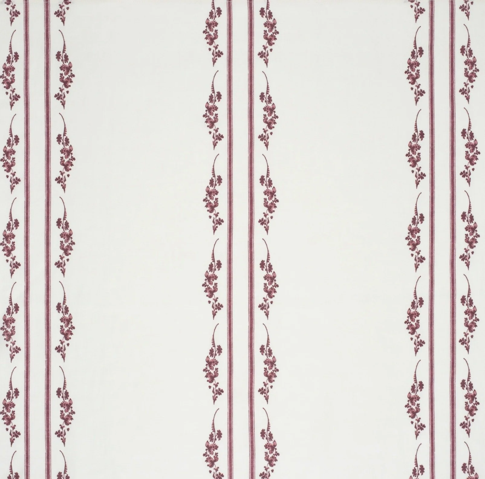 Trifolium Matchprint Linen | Raspberry On Ivory