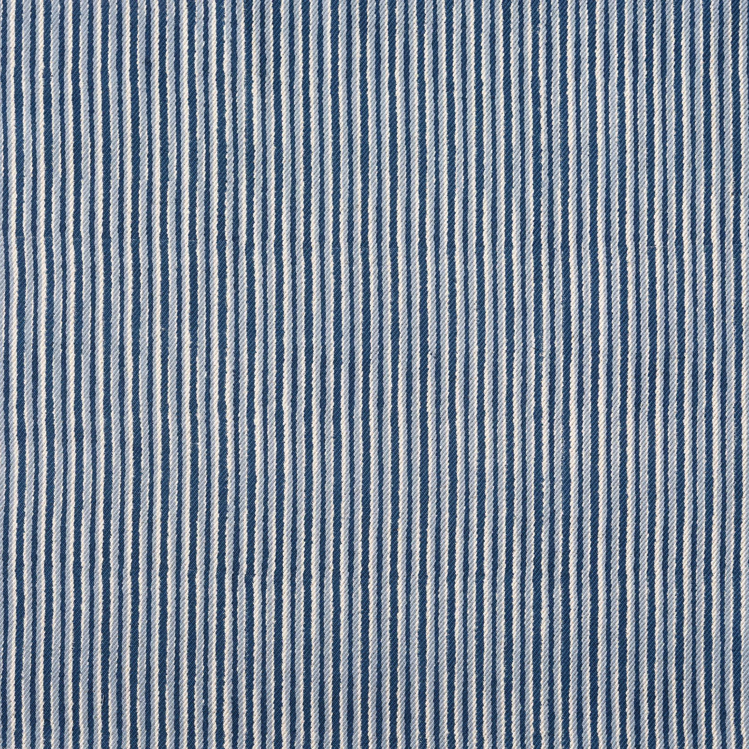 Fuzzy Stripe | Indigo on Natural Twill