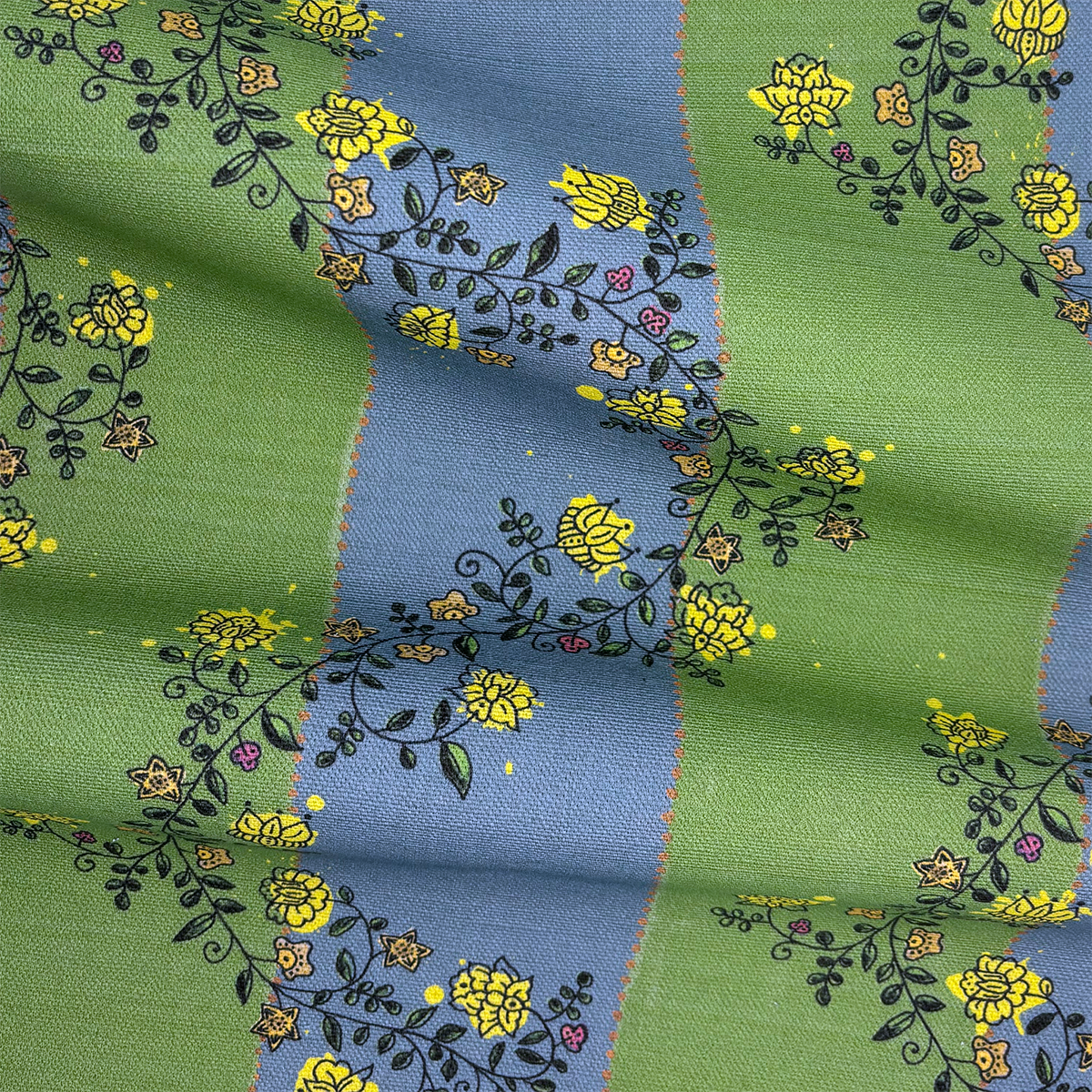 Vine Blots | Artichoke & Dusky Blue