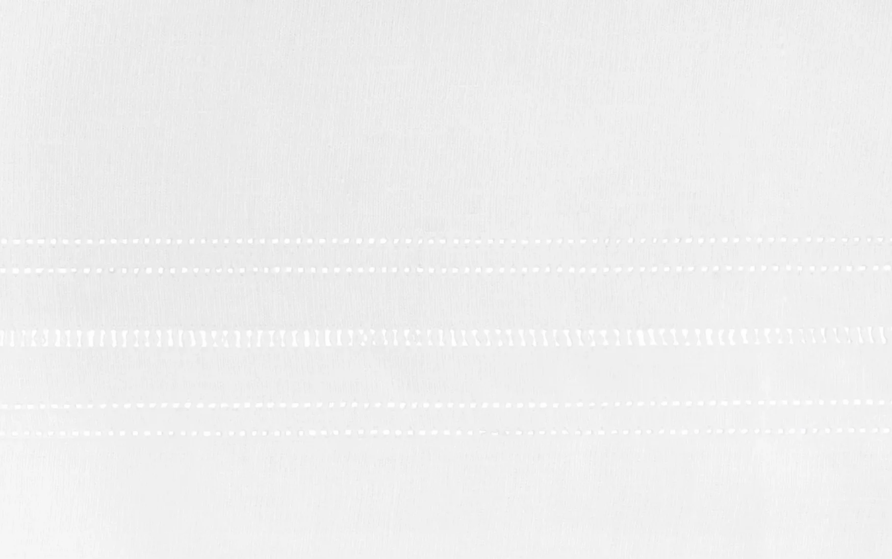 Volga Linen | Drawn Thread Linen Ladder & Hemstitch Edge Ivory White