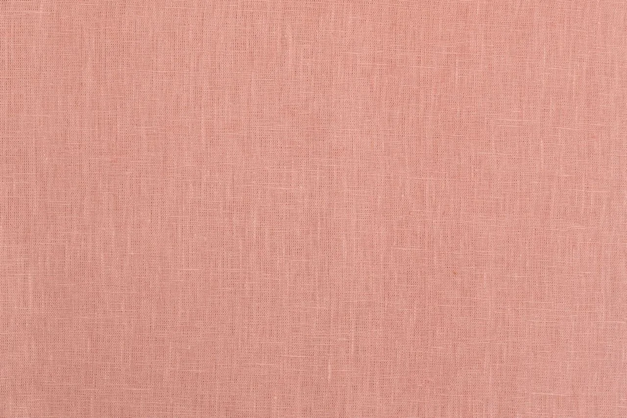 Light Weight Plain Linen Soft Coral