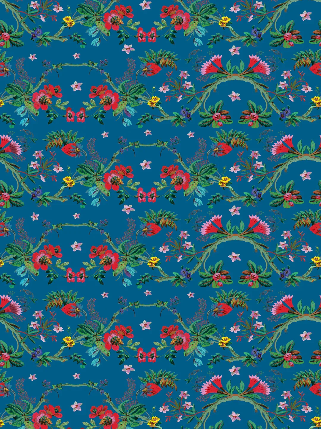 Chinoiserie Floral | Mykonos Blue