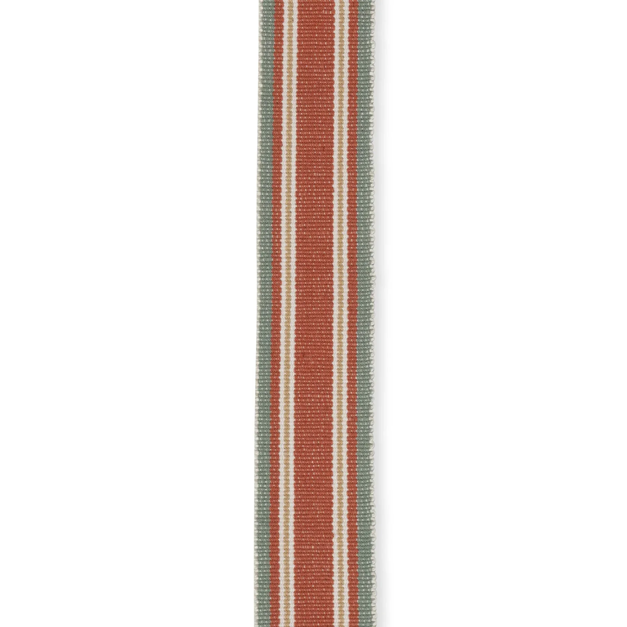 Volga Linen | Folkloric Stripe Braid in Terracotta