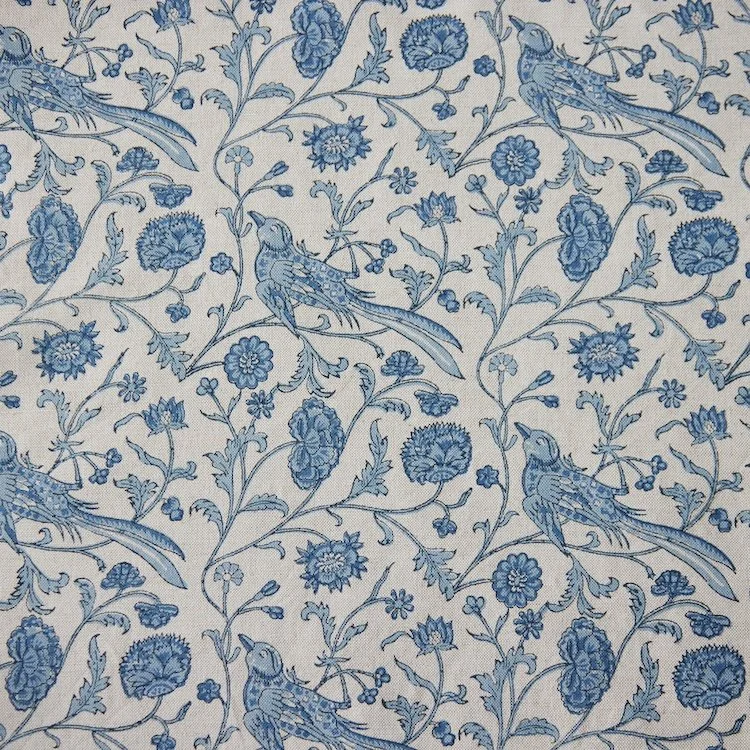 Birds of Paradise | Indigo on Naturl