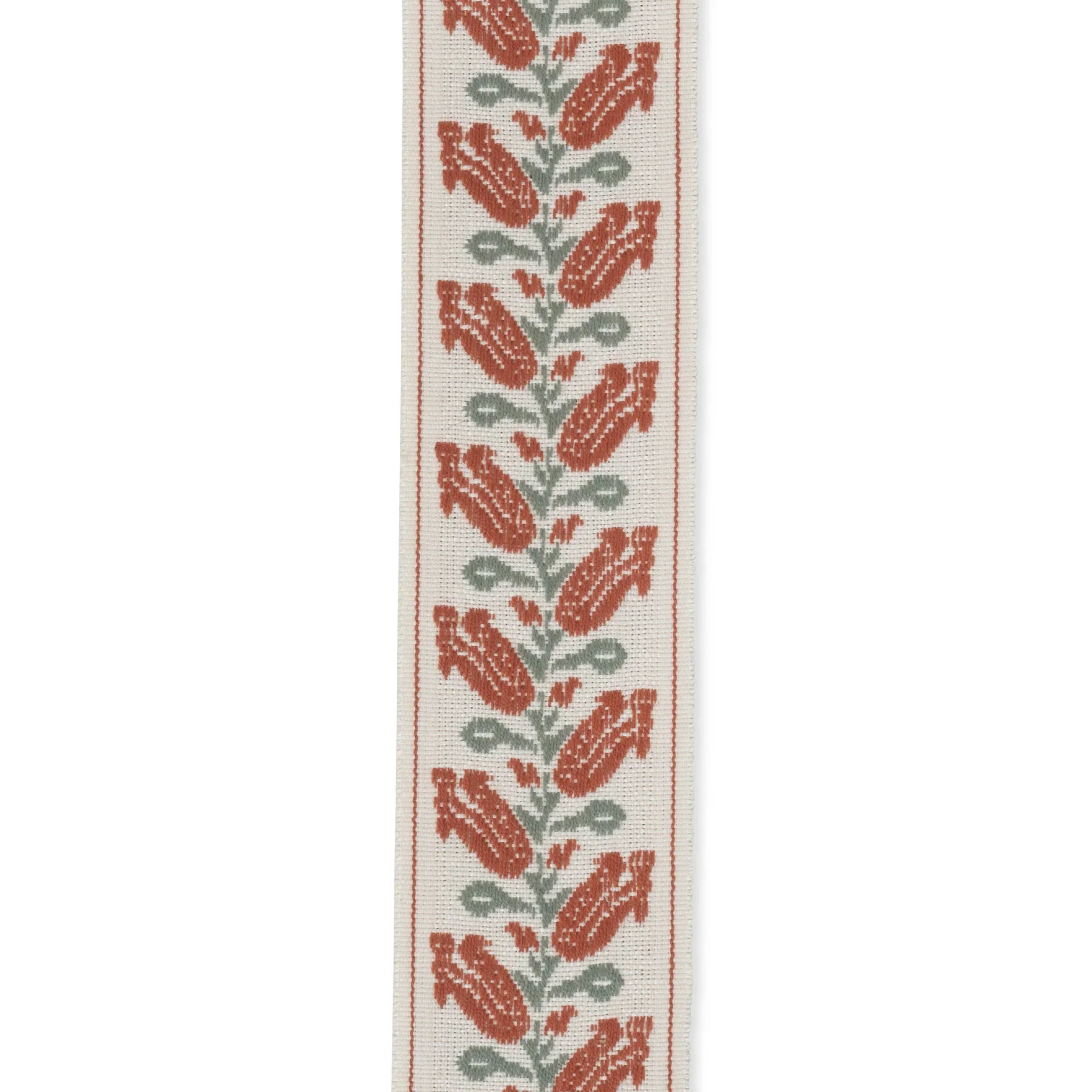 Volga Linen | Folkloric Floral Braid in Terracotta