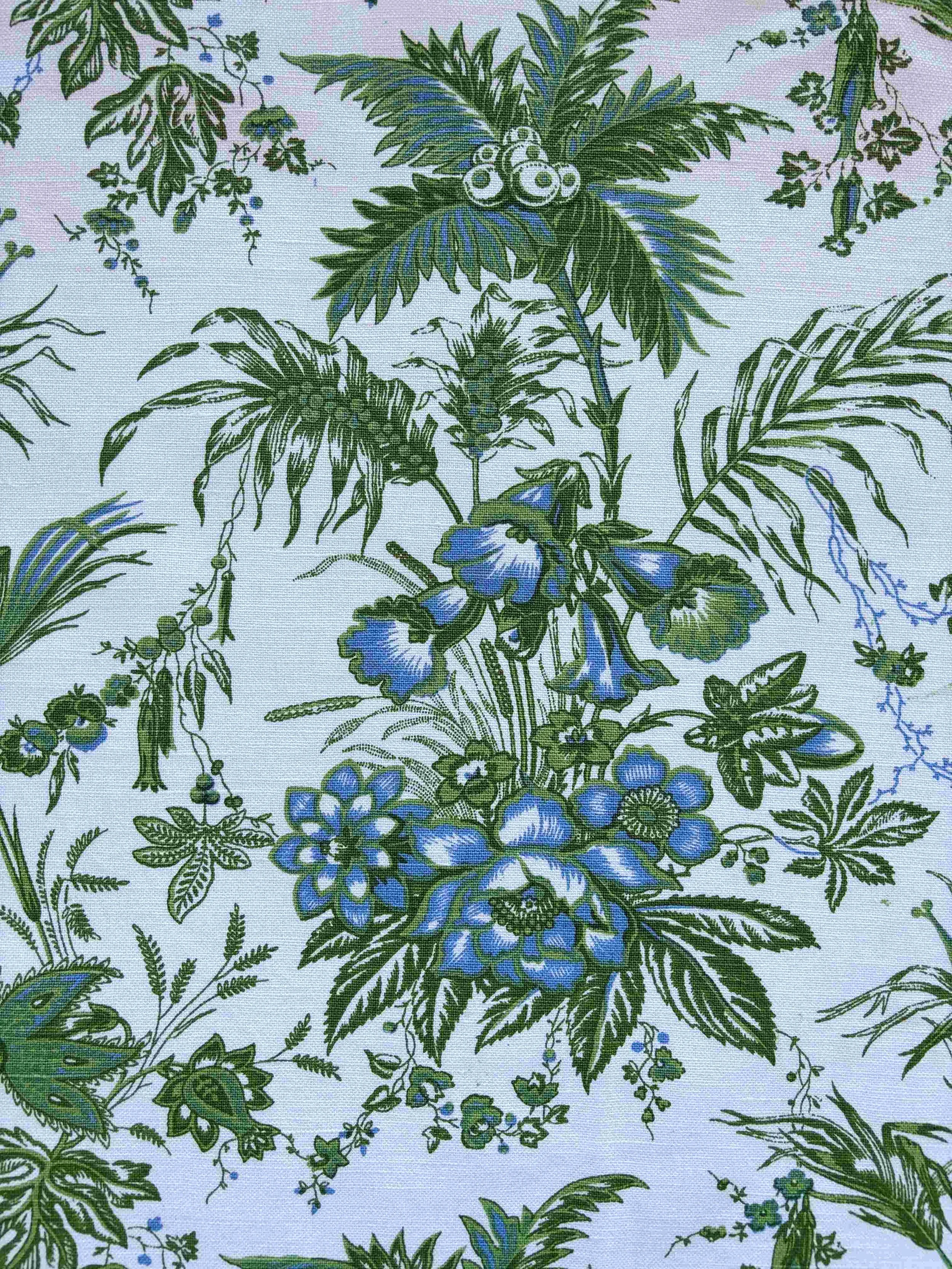 Vintage Palm | Green/Blue On Ivory