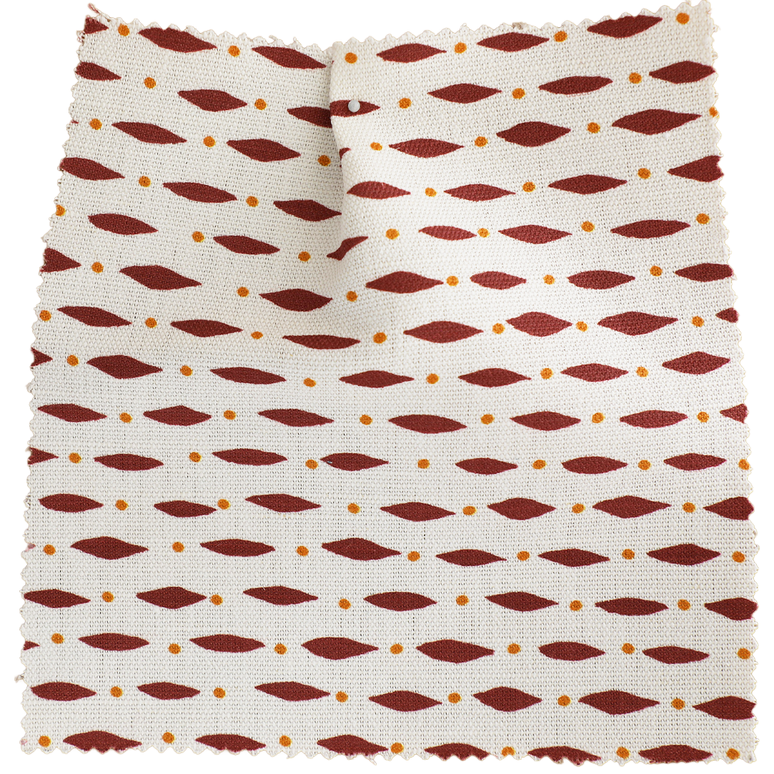 Dimpsey Linen | Dark Red & Mustard