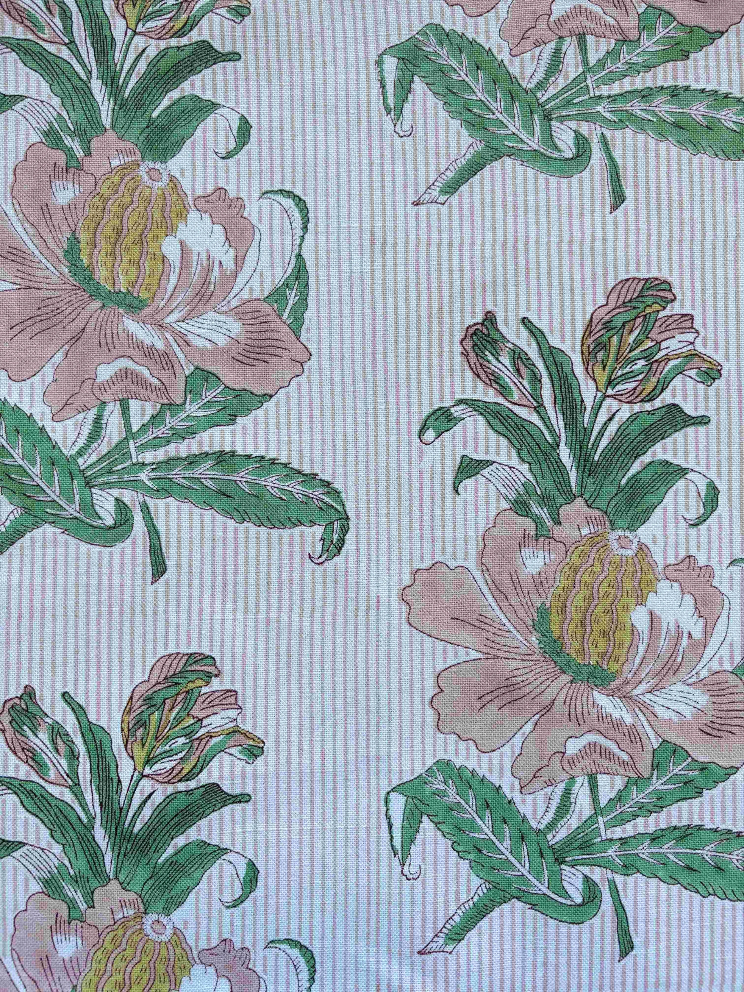 Dancing Tulip | Pale Pink/Citron On Ivory
