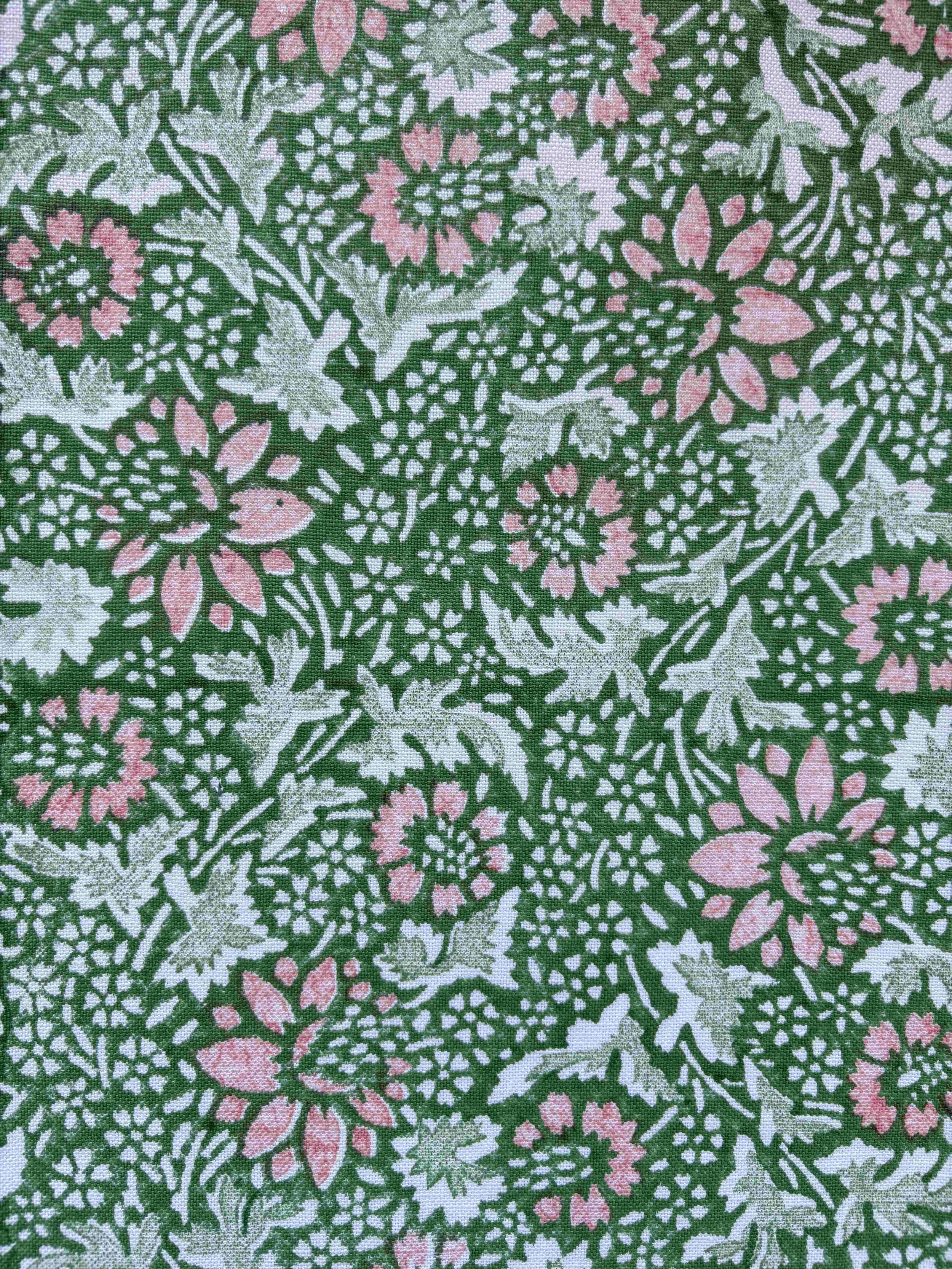 Marigold | Fresh Green/Pale Pink On Ivory