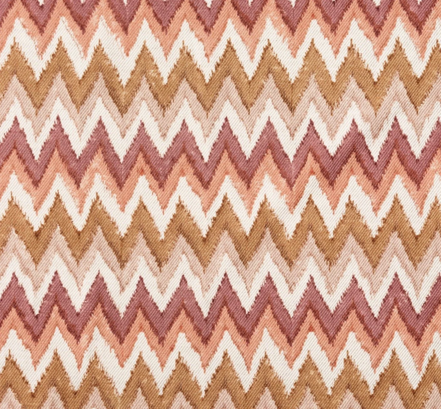 Zig Zag | Sienna on Natural Twill