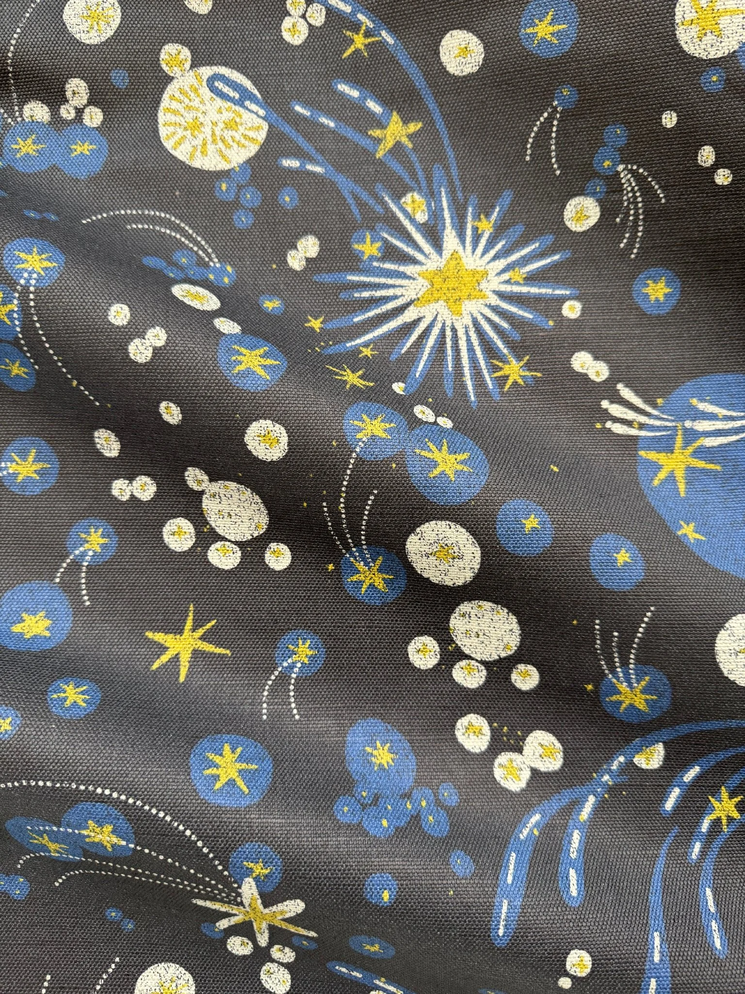 Solaris | Velvet Fabric Ink Blue