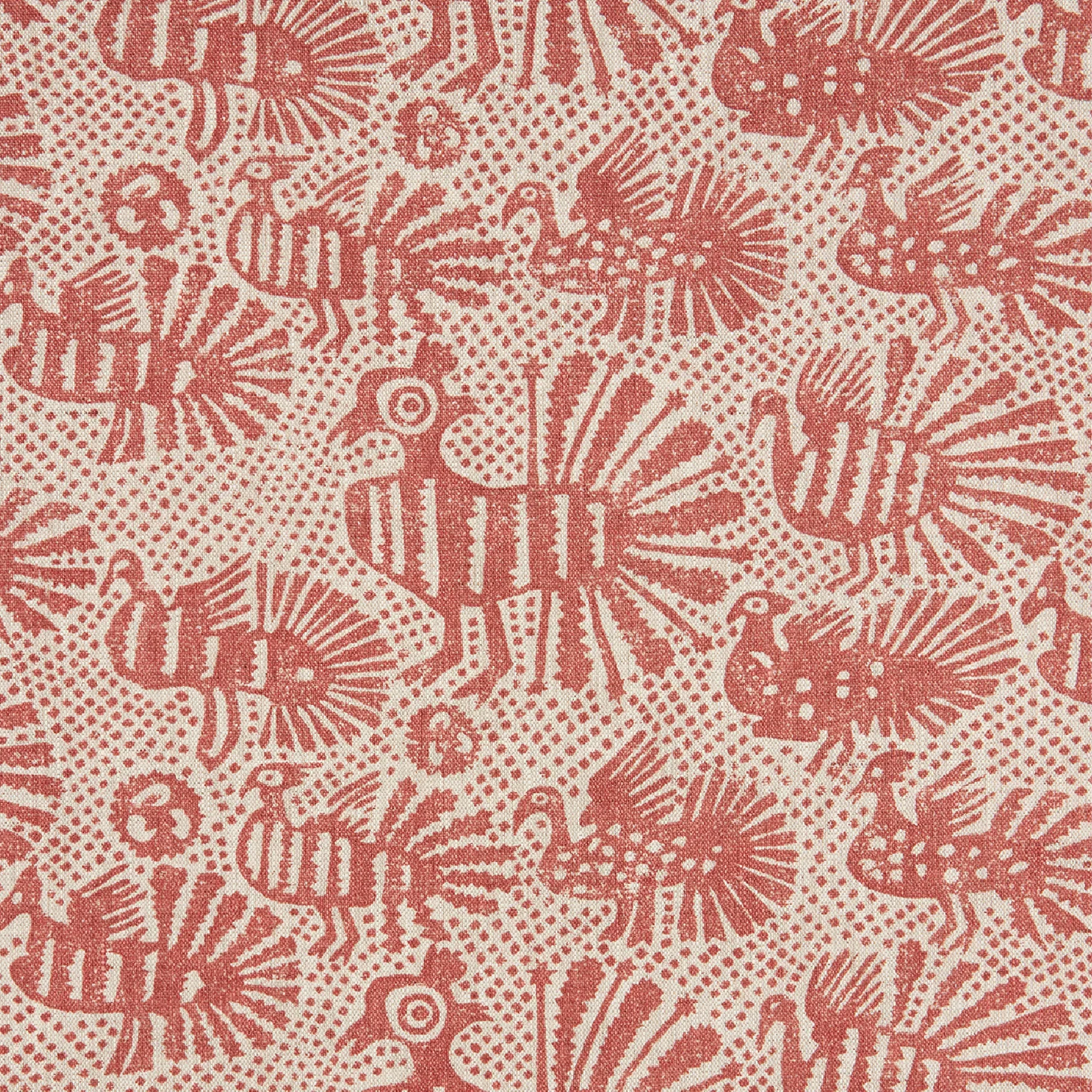 Sirin Dual Use Printed Linen Terracotta/Natural