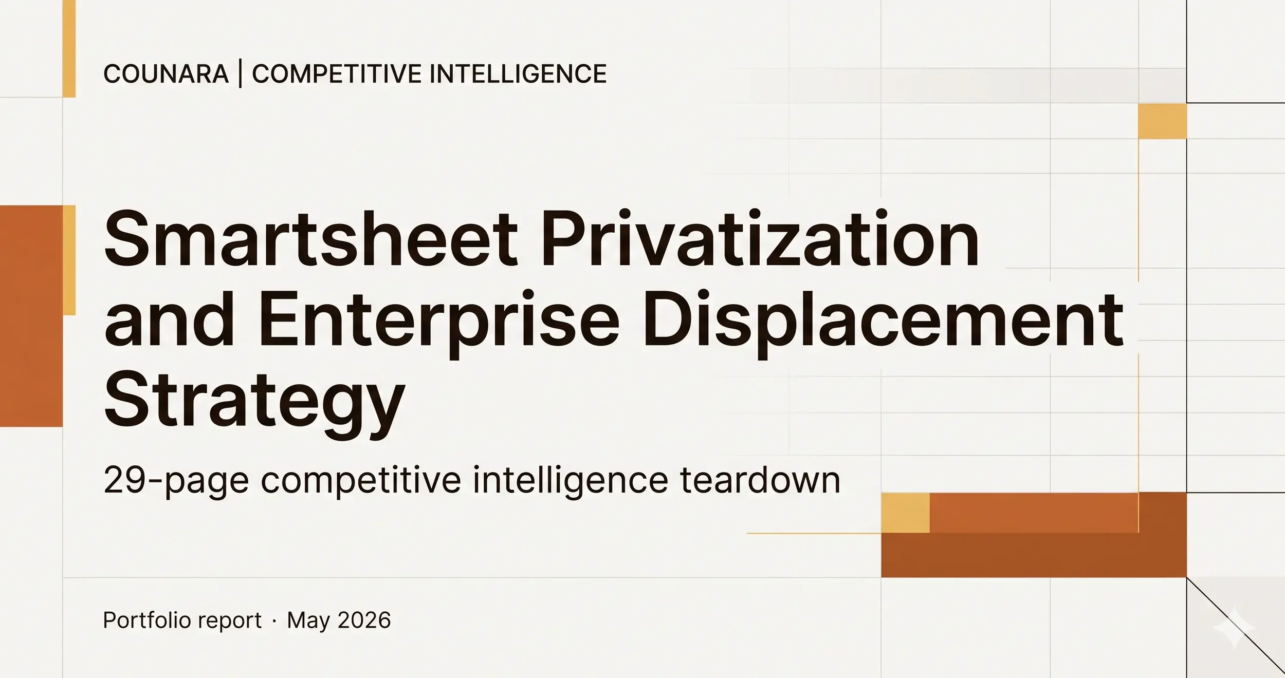 The Smartsheet Privatization and Enterprise Displacement Strategy