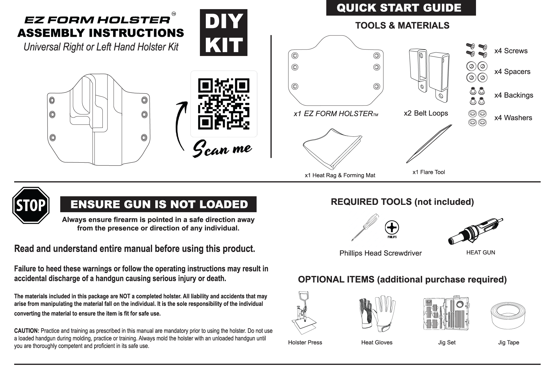 Bullseye Holsters Now Includes Printed Instructions with Every Product
