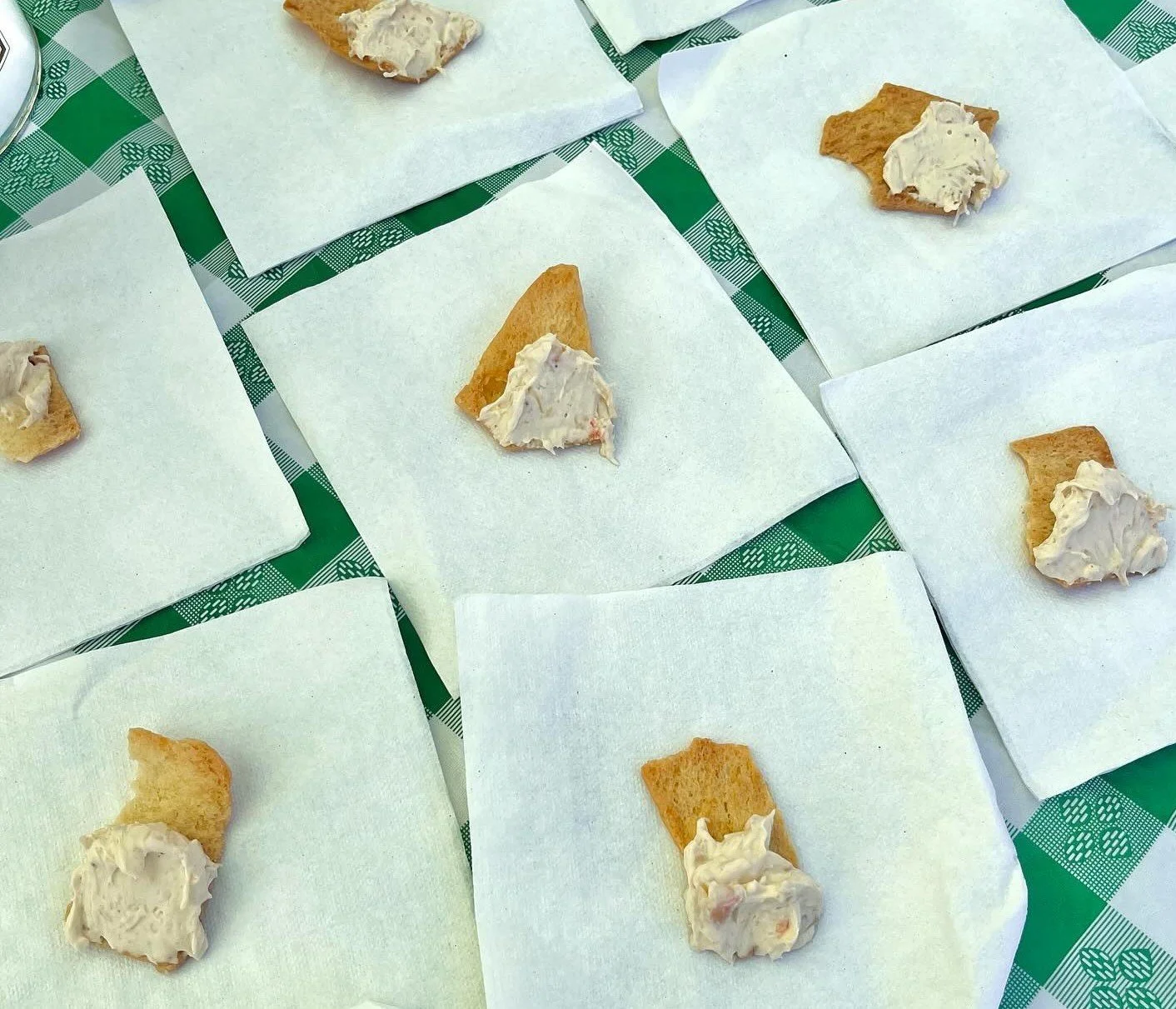 St. Ours Crab dip on pita crackers