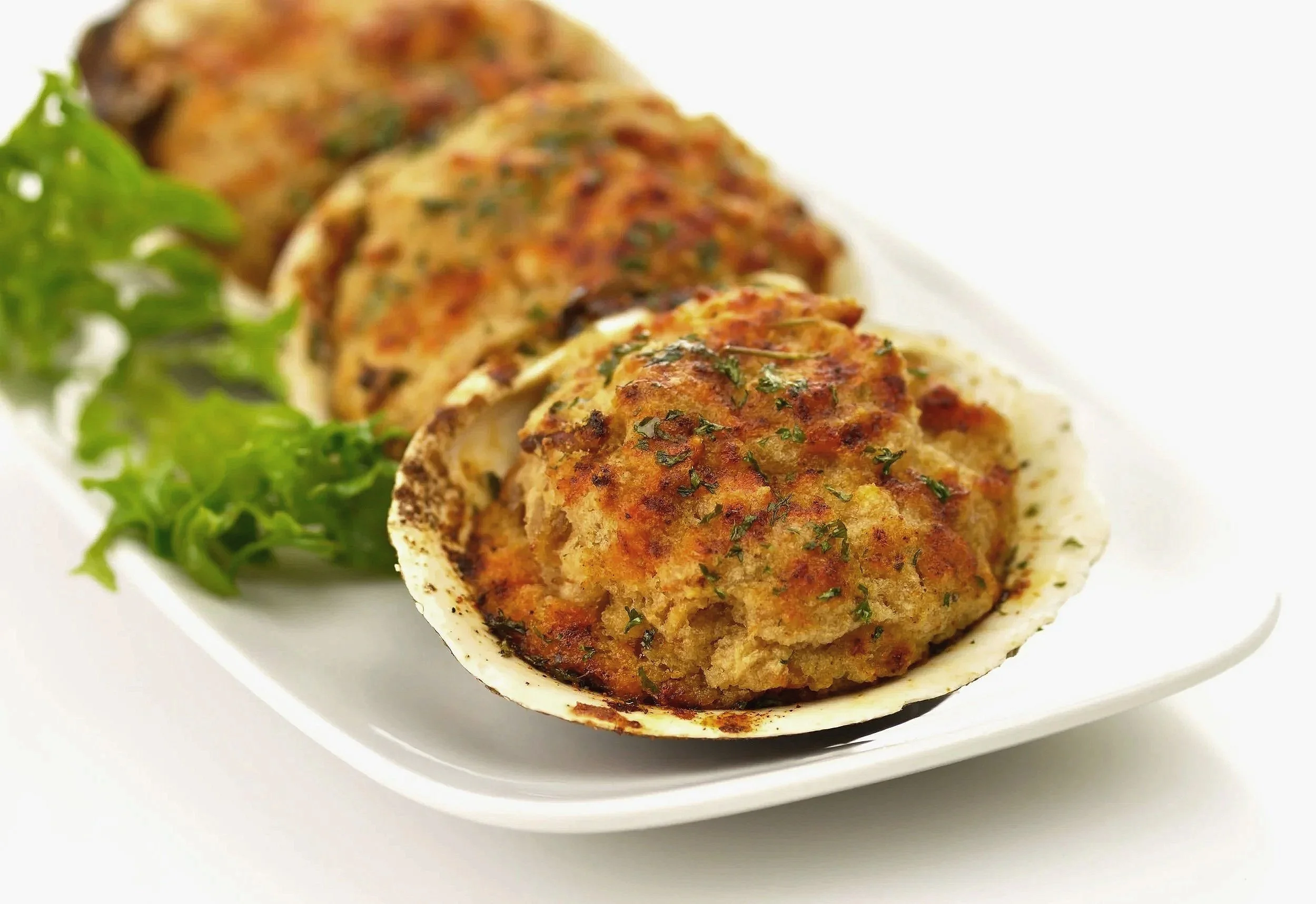 Stuffies or stuffed clams on half shells made with St Ours Clam Broth