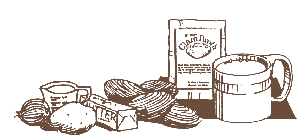 Sketch of ingredients for St Ours Clam Chowder