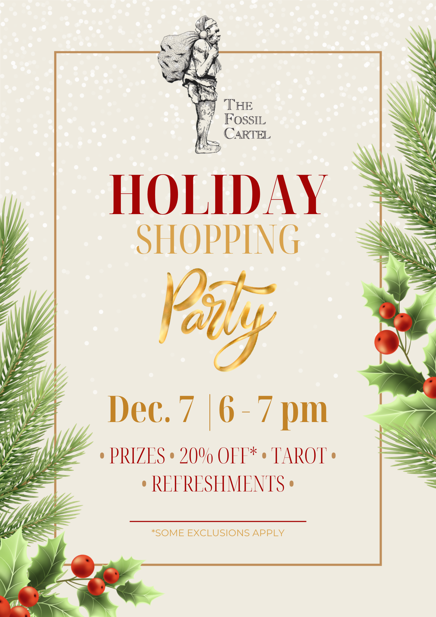 The Fossil Cartel Annual Shopping Party