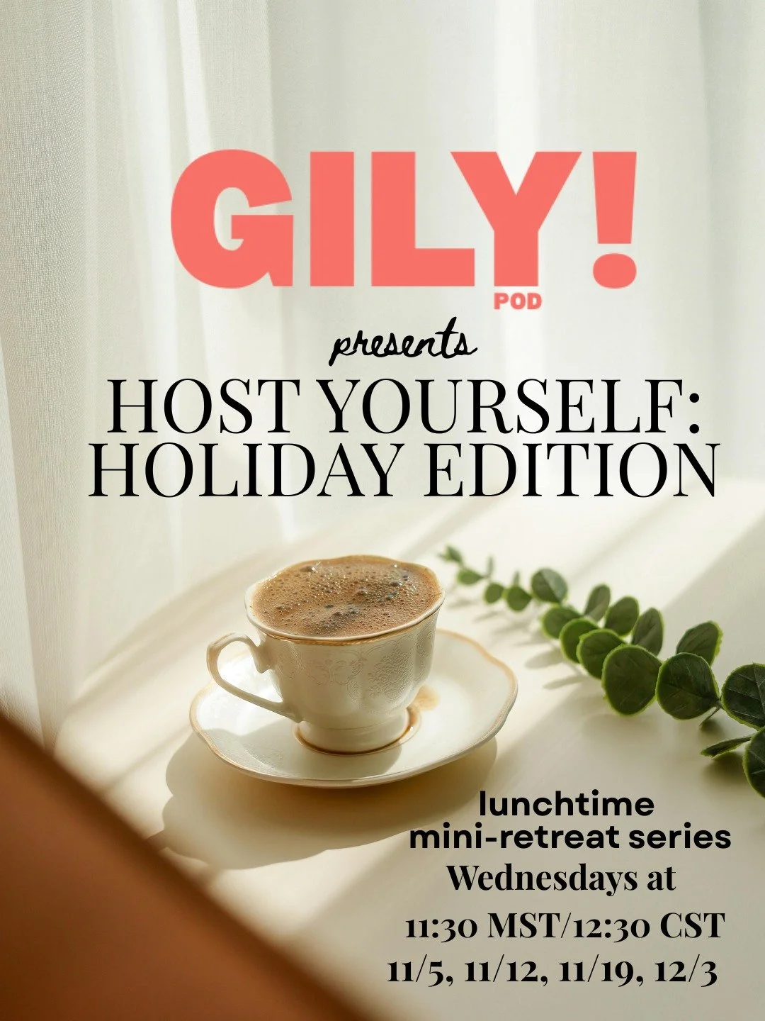 Inspired by Ep 2 &mdash; where Mere realized she could host herself the way she hosts others &mdash; this series invites you to do the same.

As the holidays approach and the pace quickens, we&rsquo;re doing it differently &mdash; together.

Come gat