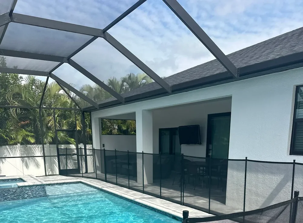 Innovative pool safety fence gate and hardware details