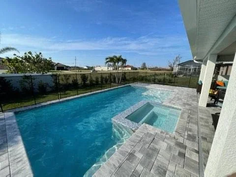 Stylish pool safety fence design for backyard pools