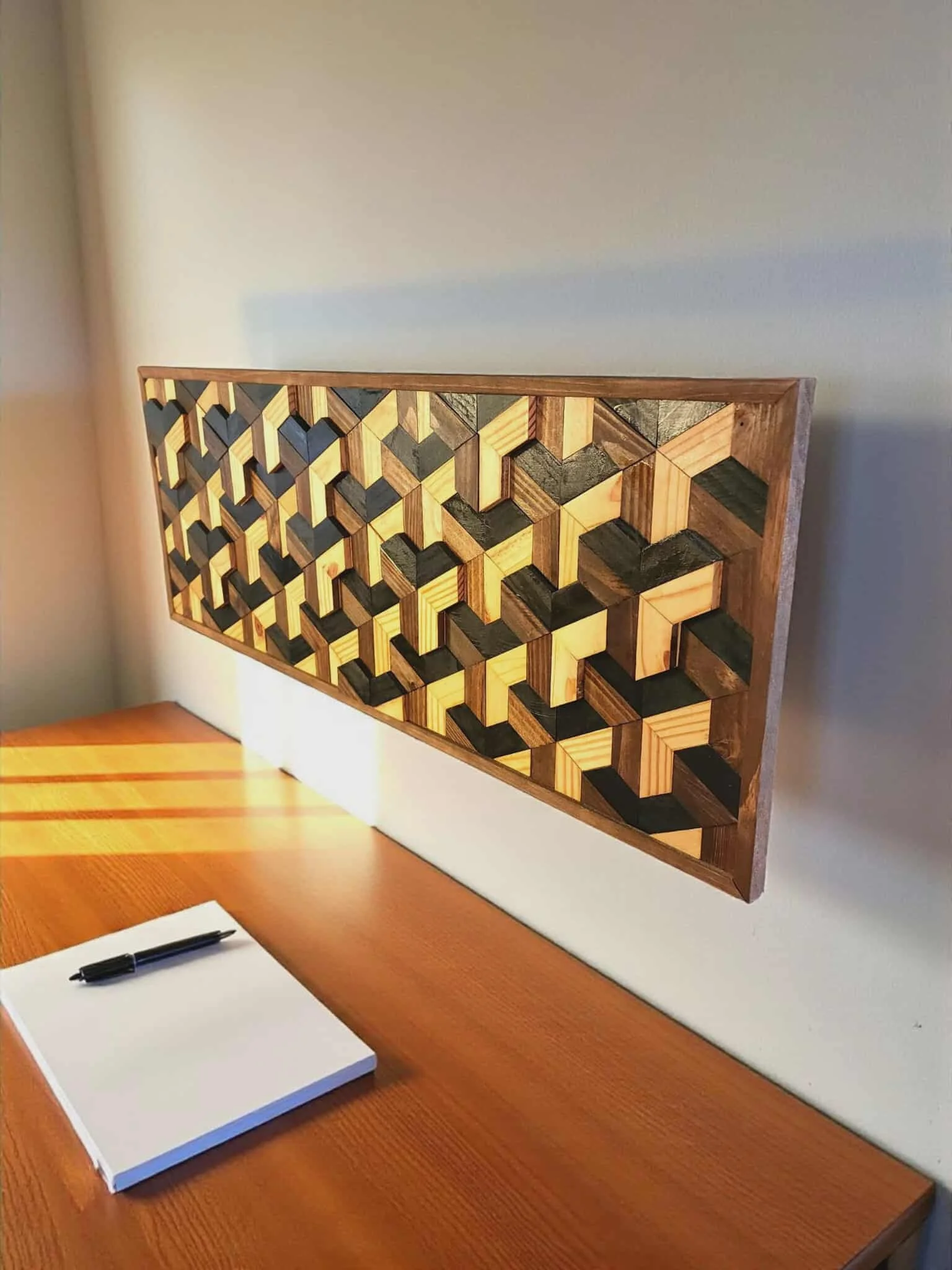 3D Geometric Hexagon Wall Art #2 - Large