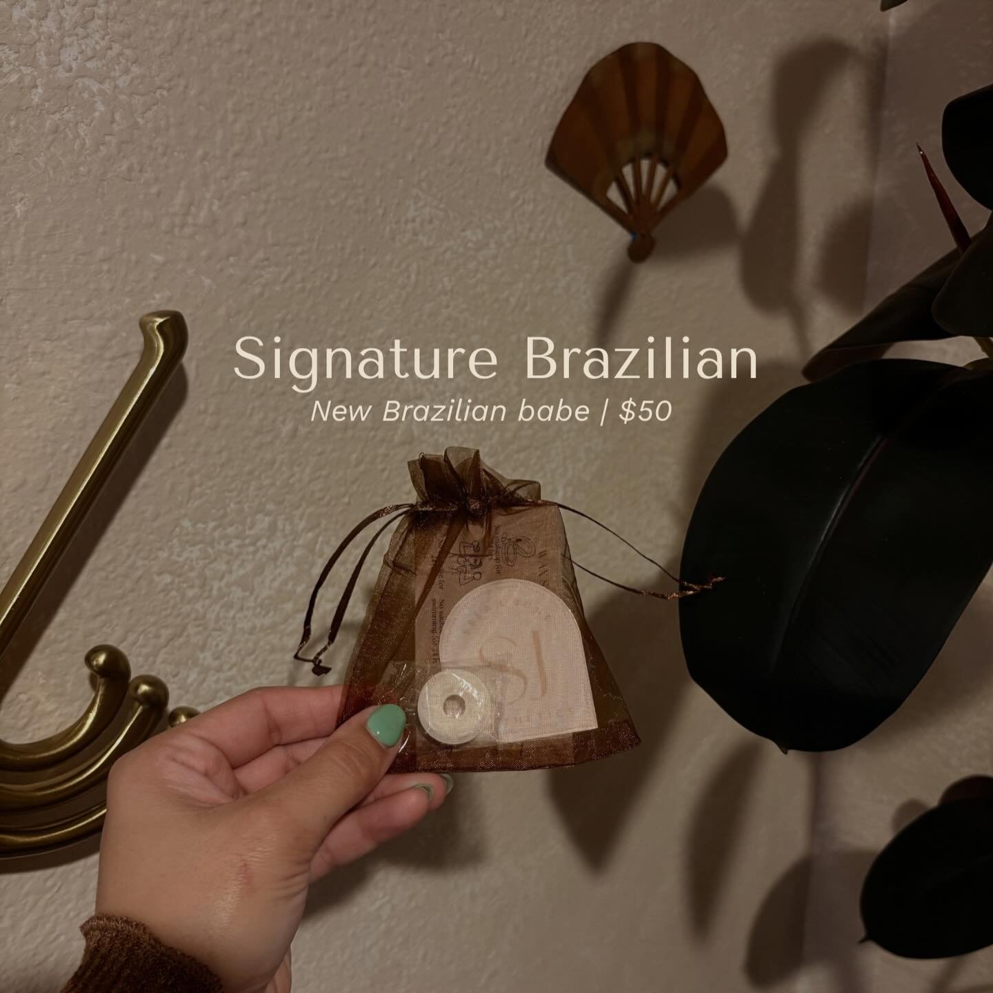 Signature Brazilian Wax🤎
New Brazilian Babe | $50 

A comfortable, intentional waxing experience from start to finish in Downtown Redlands. 

Book through my link in bio✨