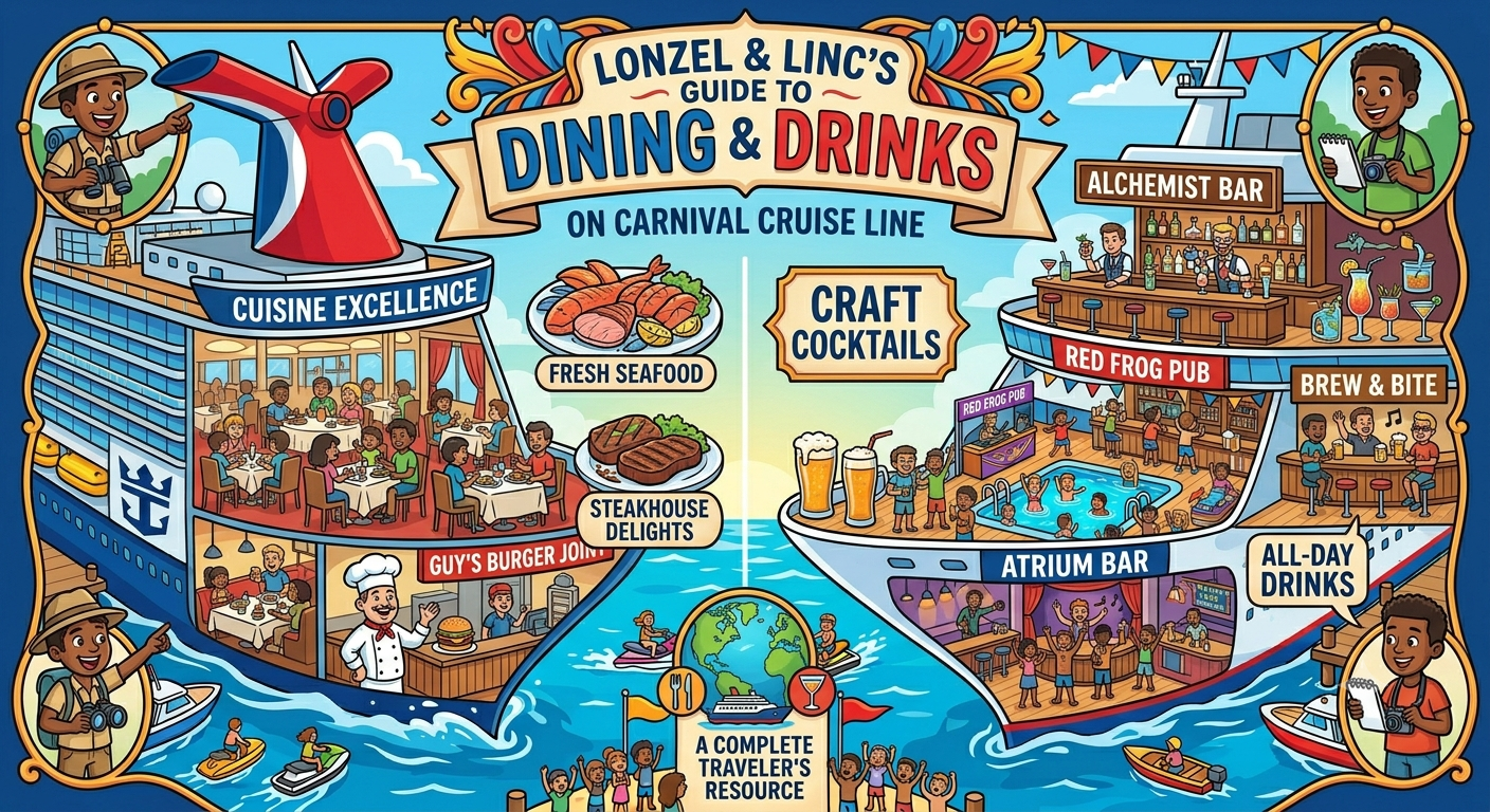 The Lonzel &amp; Linc Travel Guide to Dining &amp; Drinks on Carnival Cruise Line