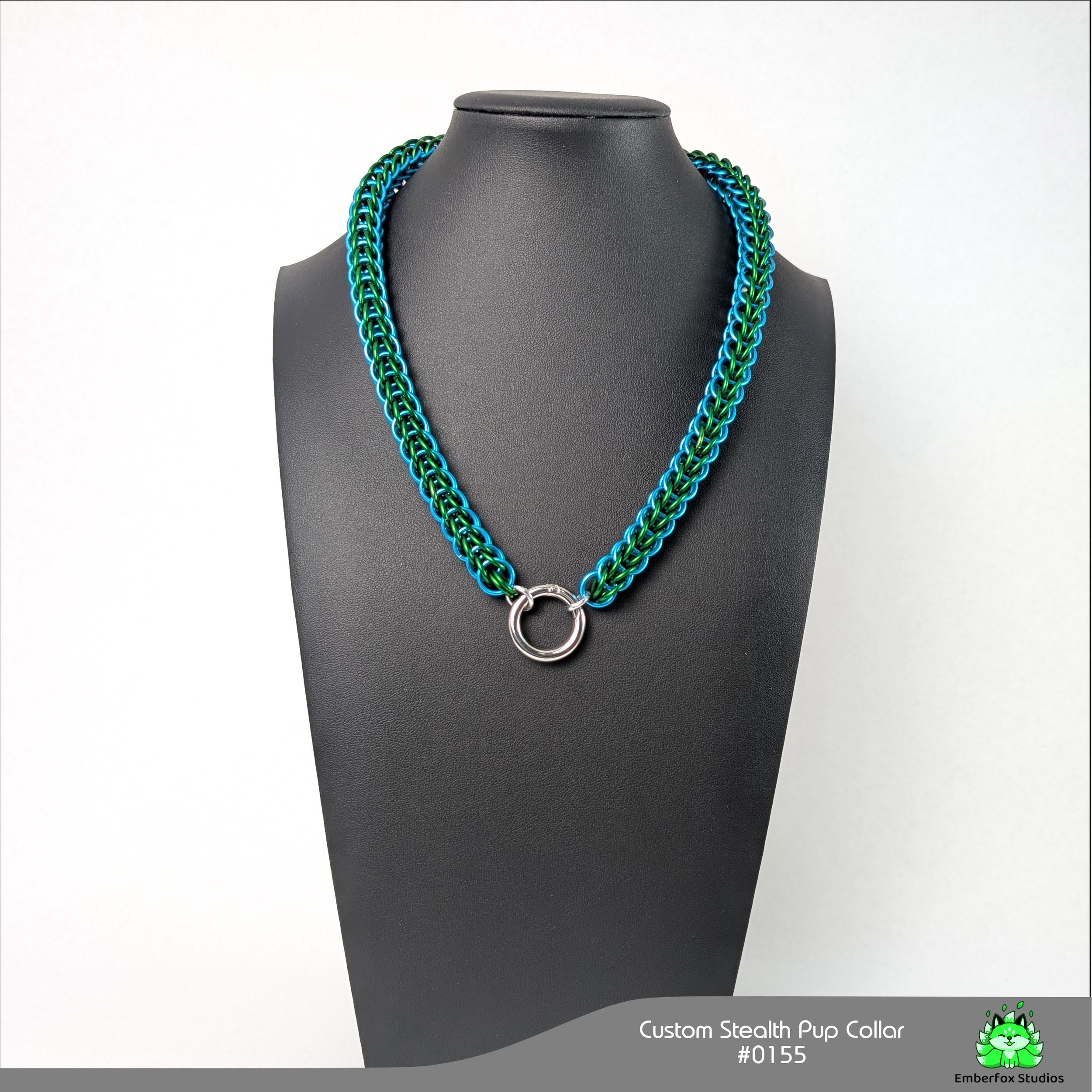 #0155 - Turquoise, Lime Green - 19"