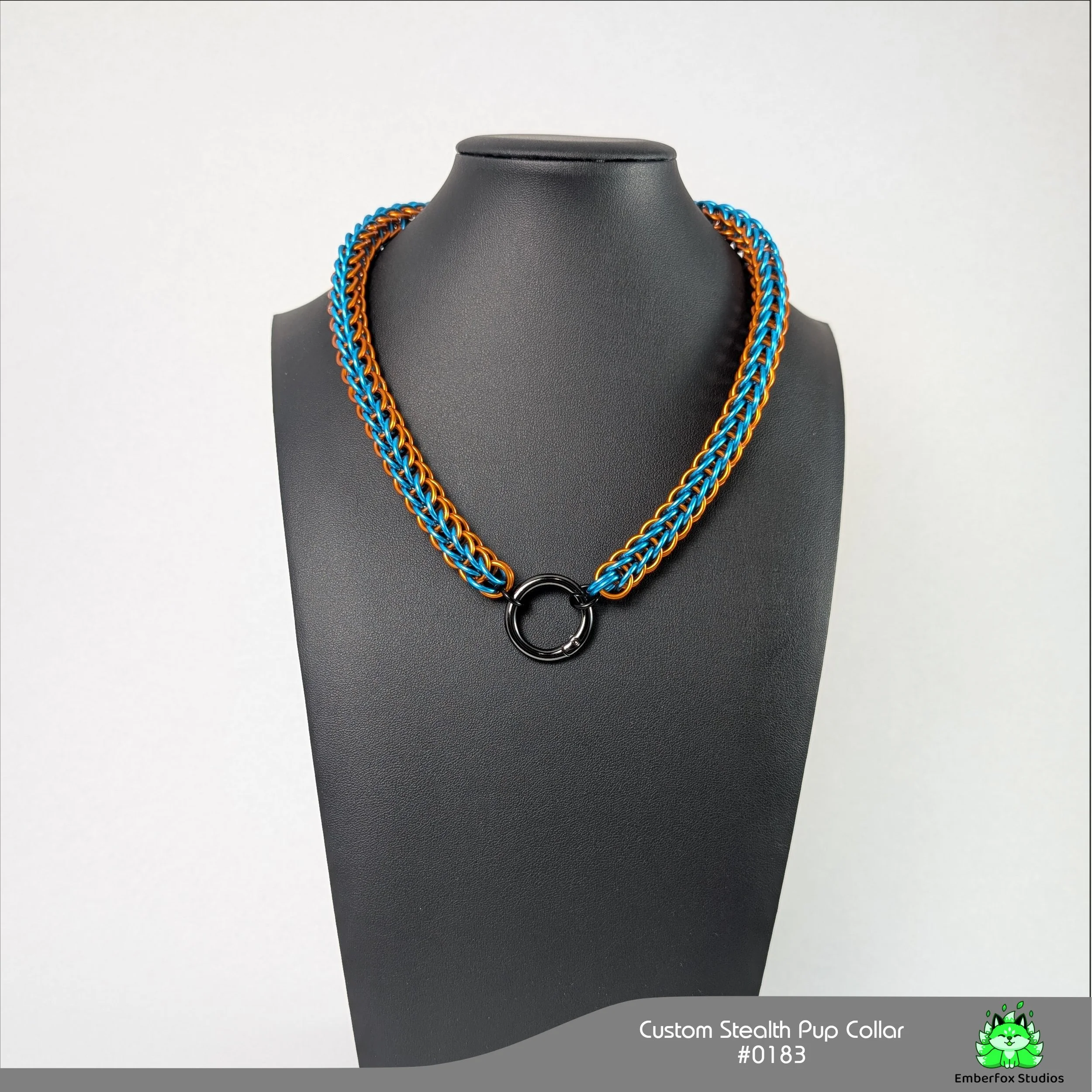 #0183 - Turquoise, Orange - 18"