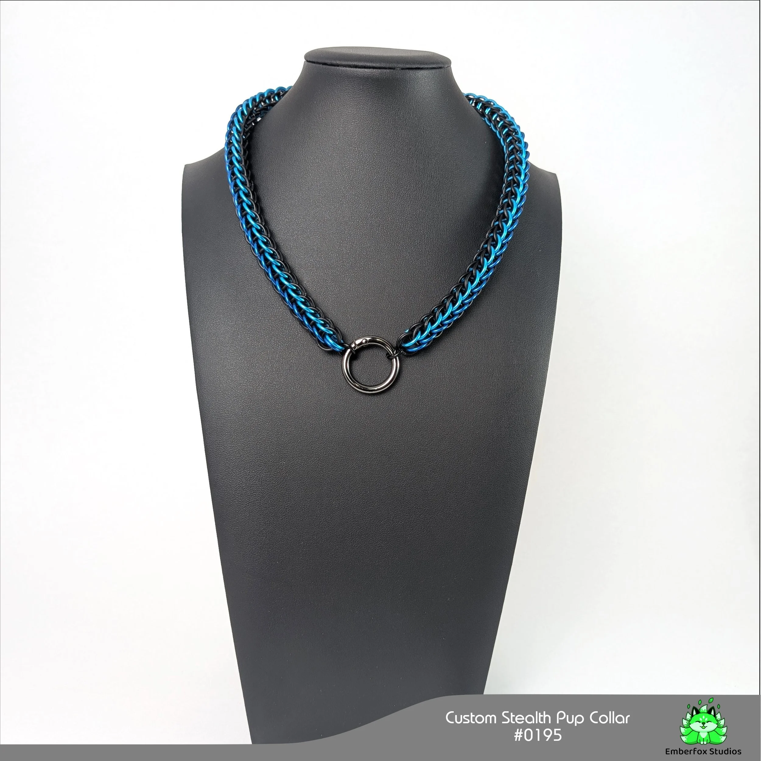 #0195 - Matte Black, Blue, Turquoise - 18"