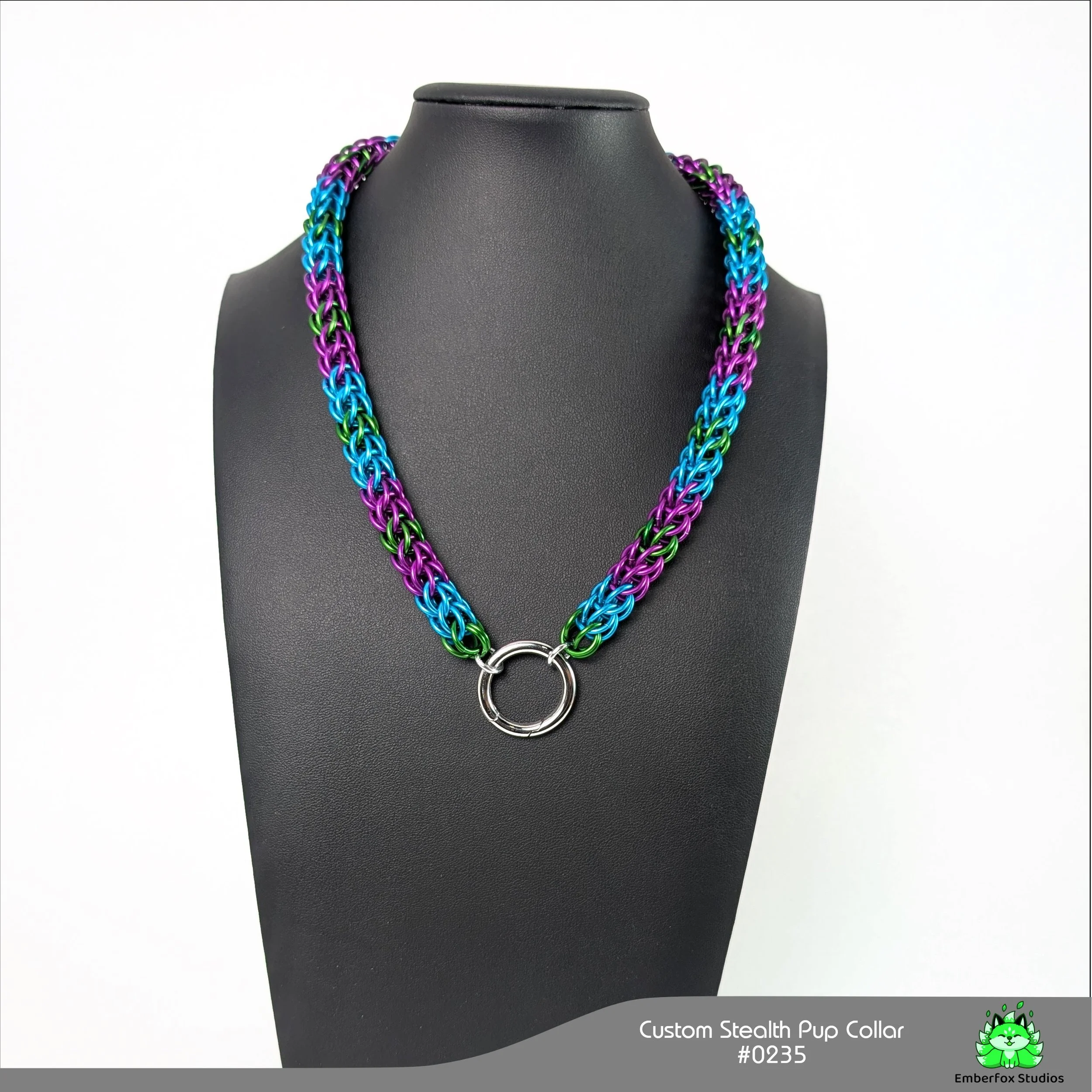 #0235 - Green, Turquoise, Purple - 19"