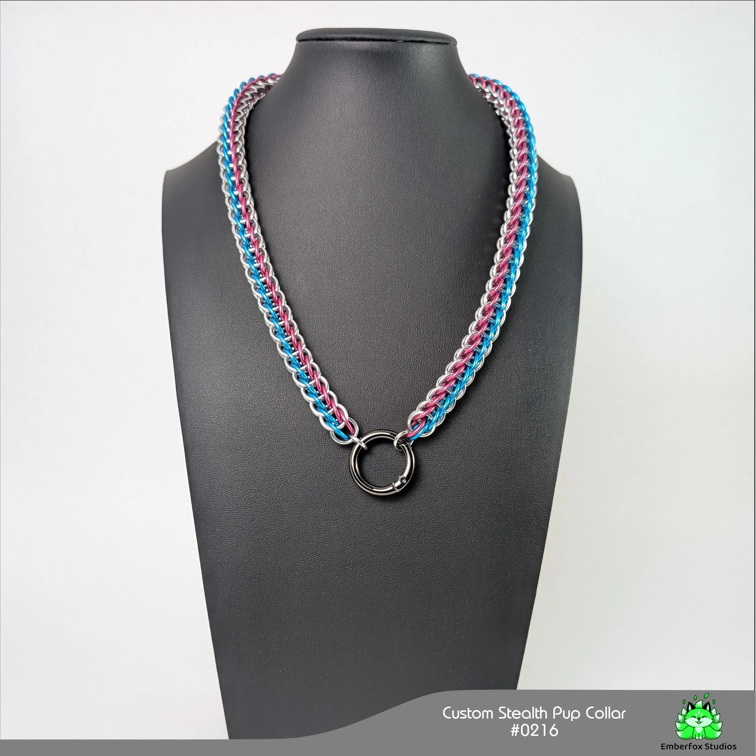 #0216 - Turquoise, Pink, Bright Aluminum - 20"