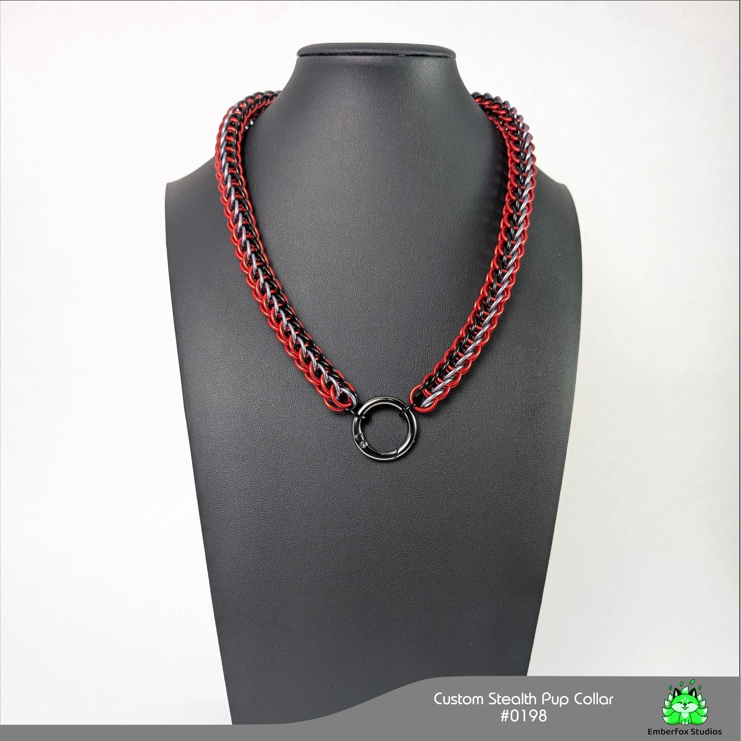 #0198 - Red, Stormy Gray, Gloss Black - 19"