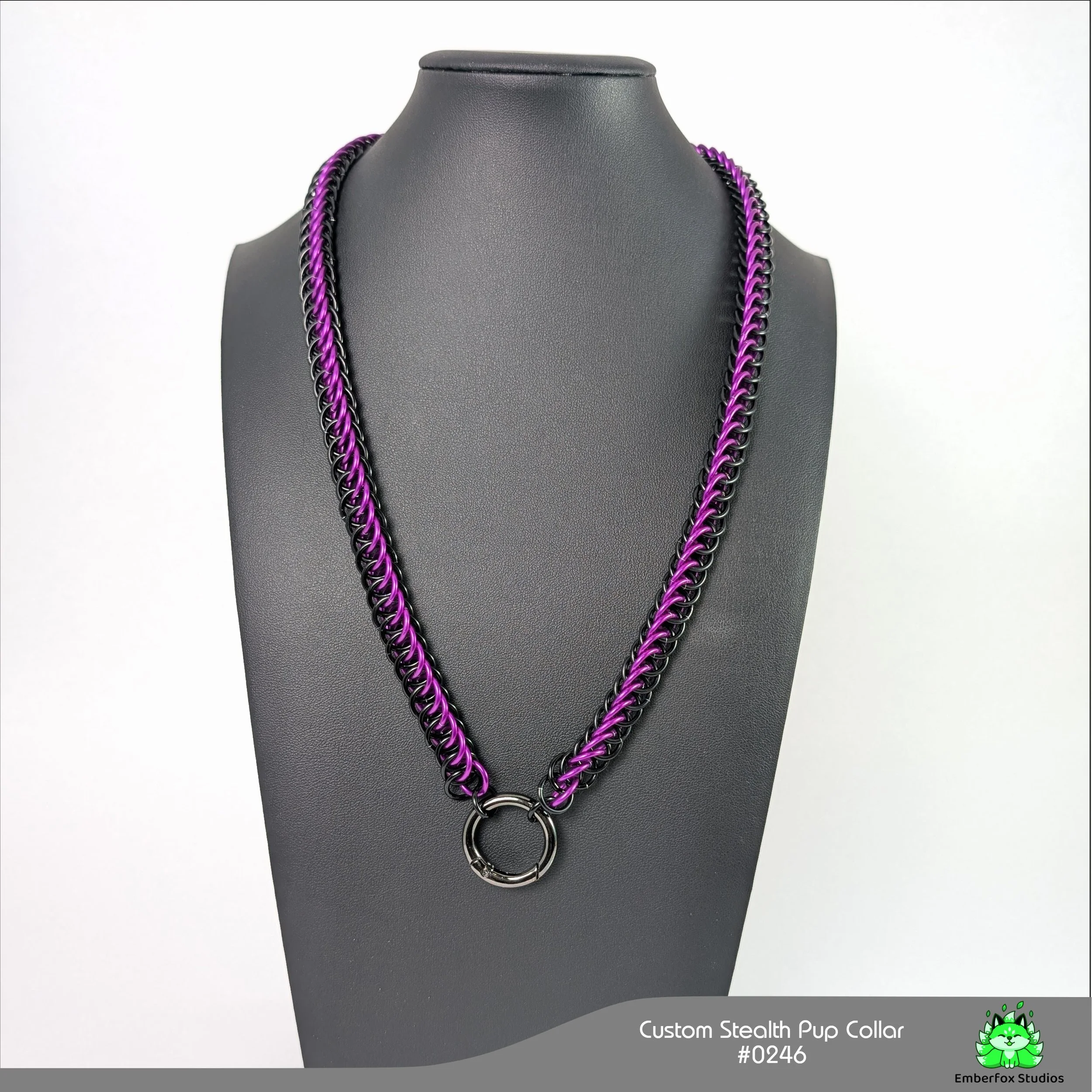 #0246 - Purple, Gloss Black - Half Persian - 23"
