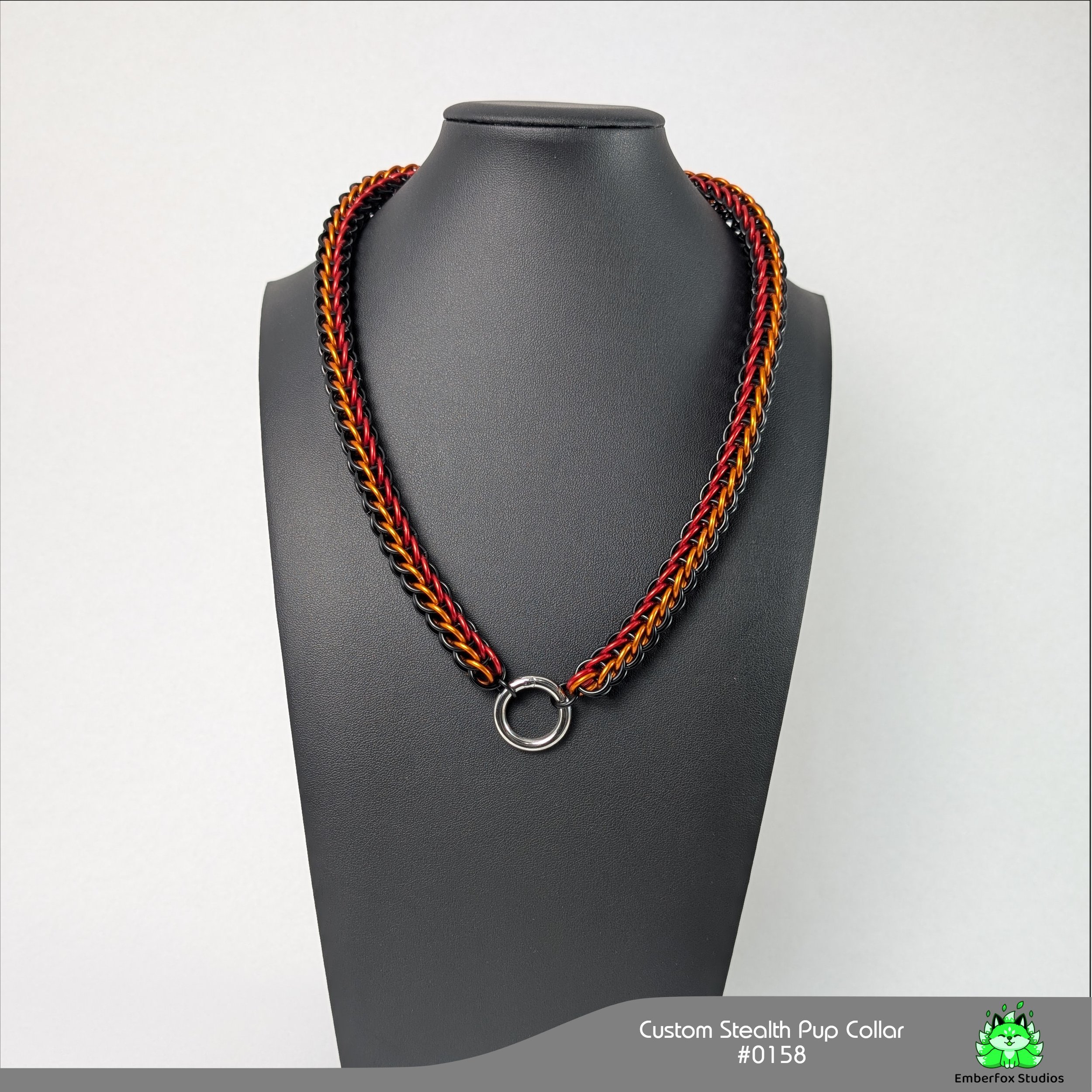 #0158 - Red, Orange, Gloss Black - 21"