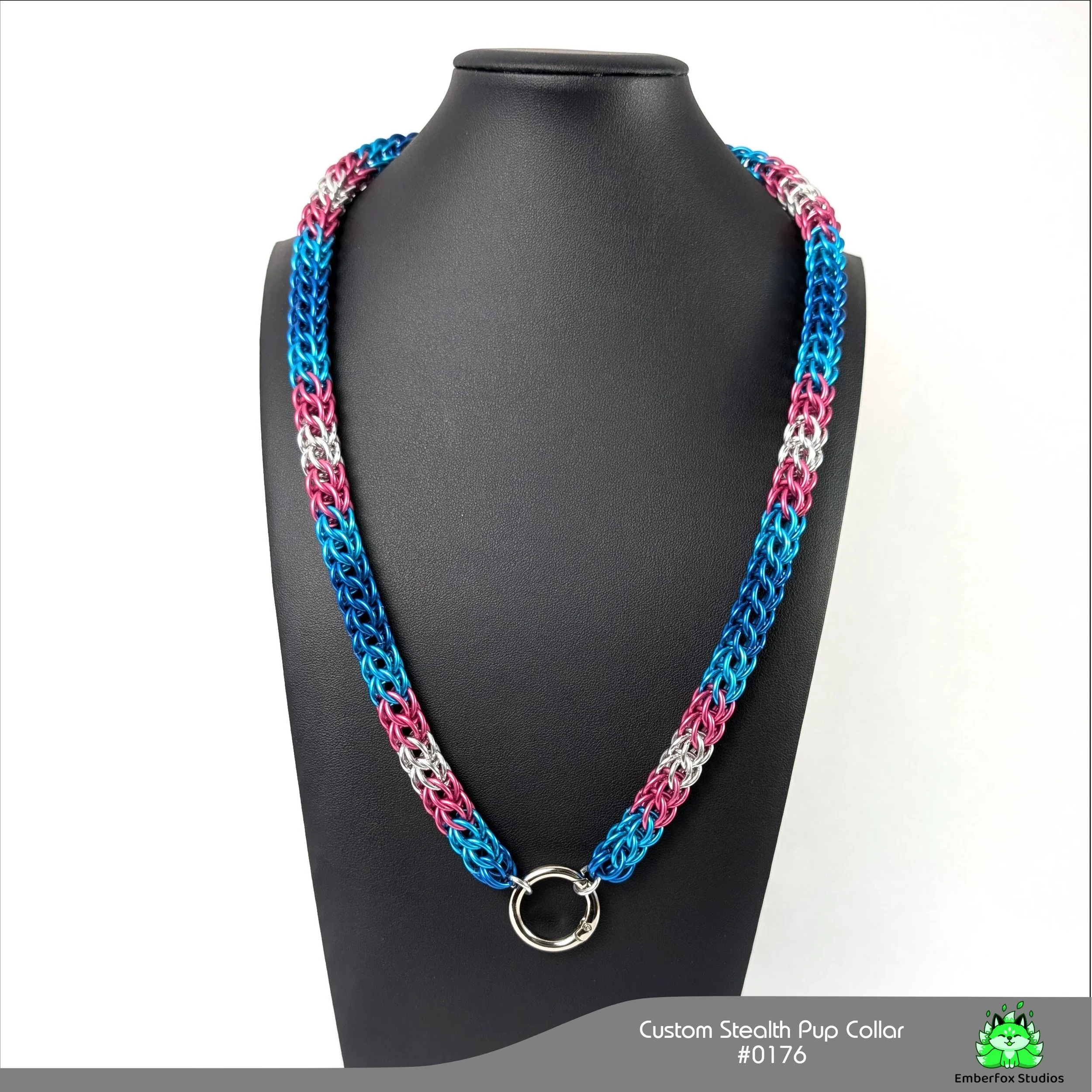 #0176 - Pink, Blue, Turquoise, Bright Aluminum - 26"