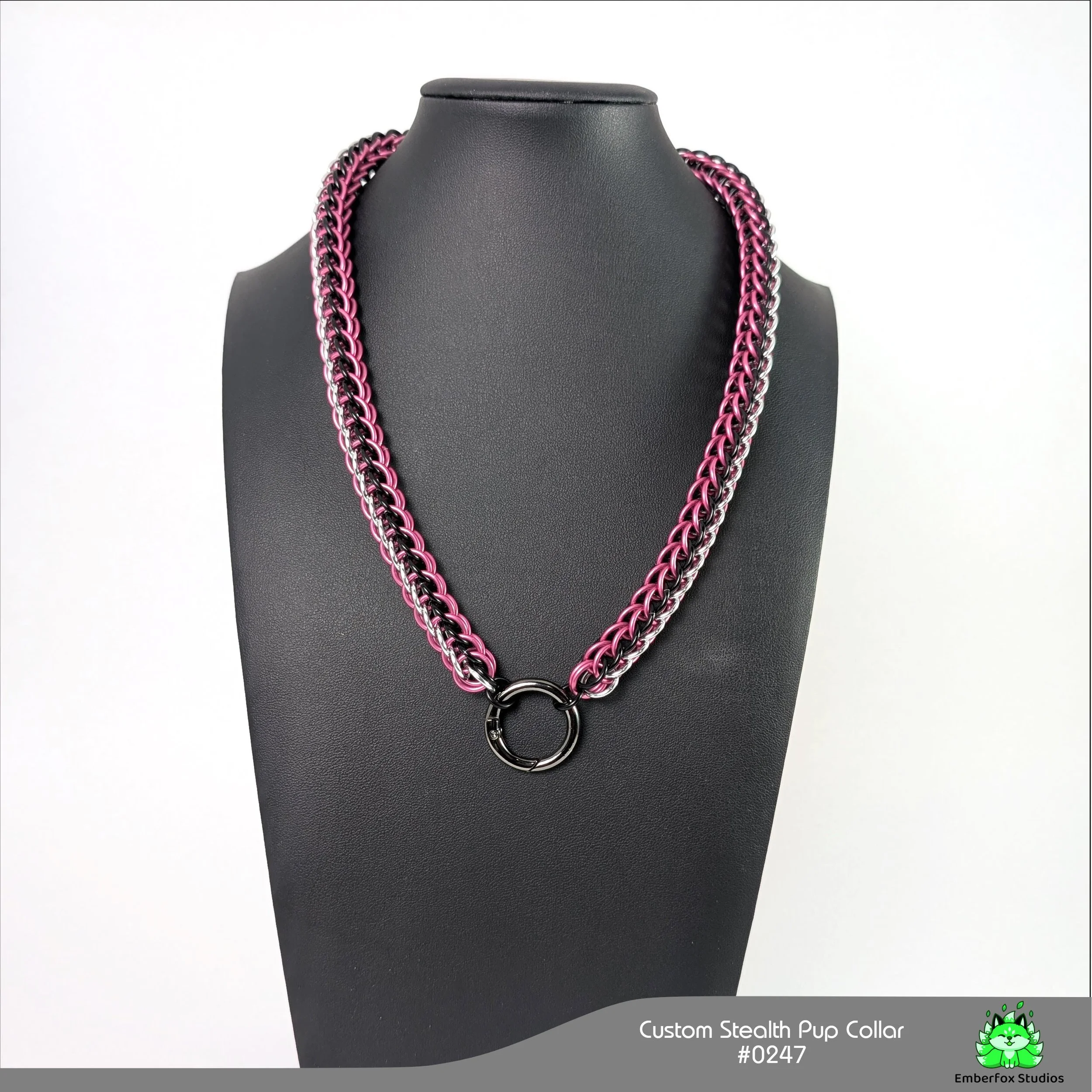 #0247 - Pink, Gloss Black, Bright Aluminum - 20"