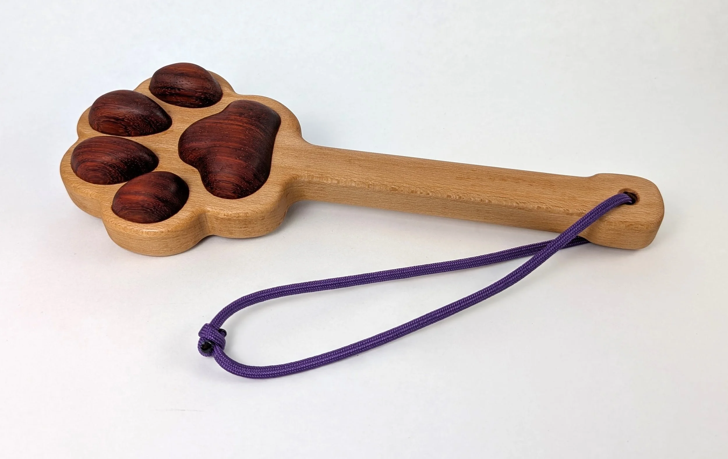 SOLD - #31 Beech 3d paw with padauk toe beans