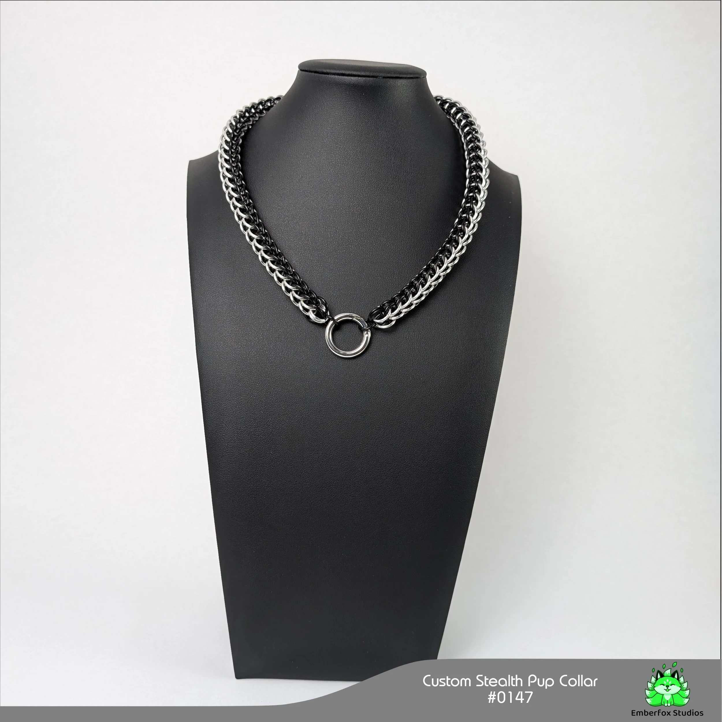 #0147 - Bright Aluminum, Gloss Black - 18"