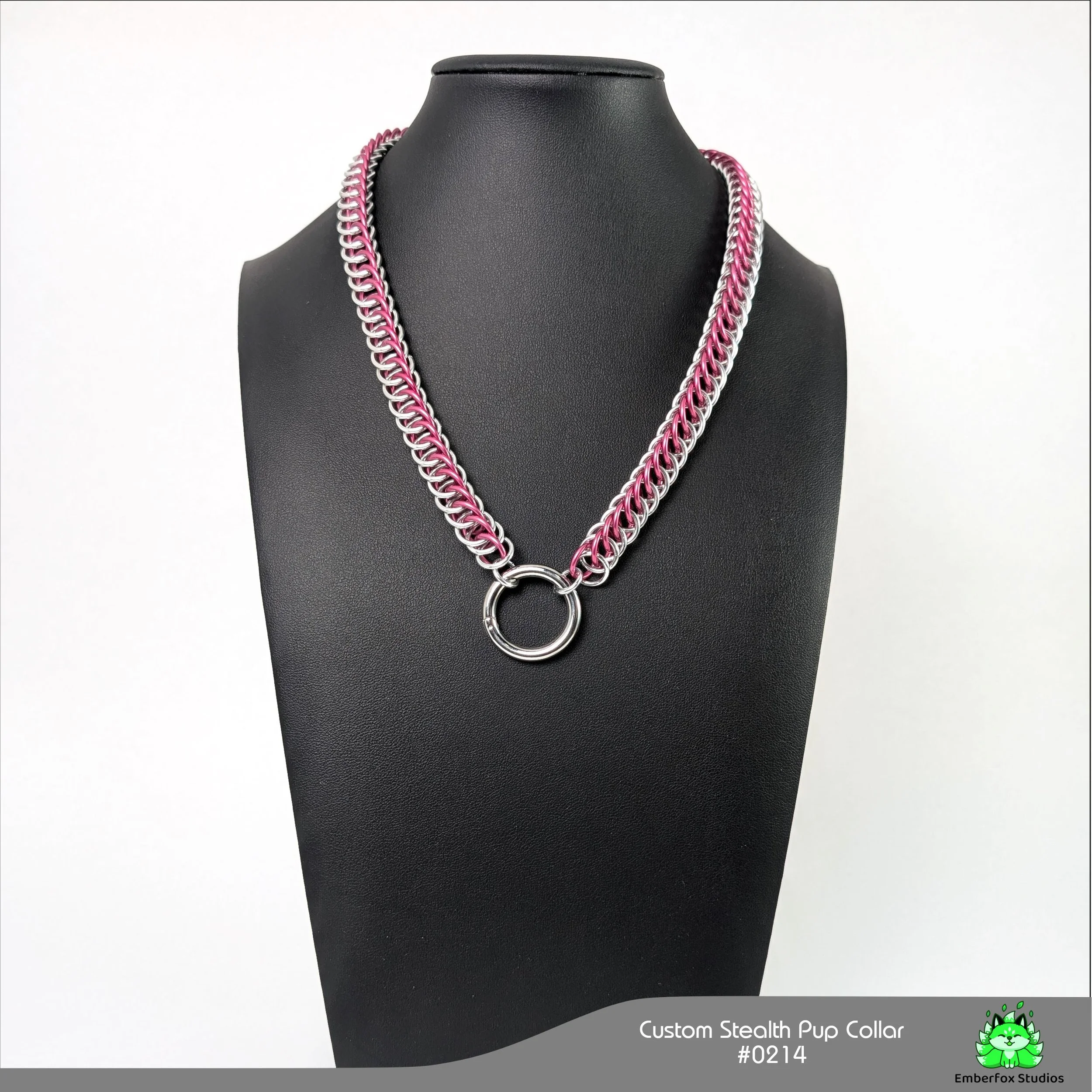 #0214 - Half-Persian - Pink, Bright Aluminum - 18"