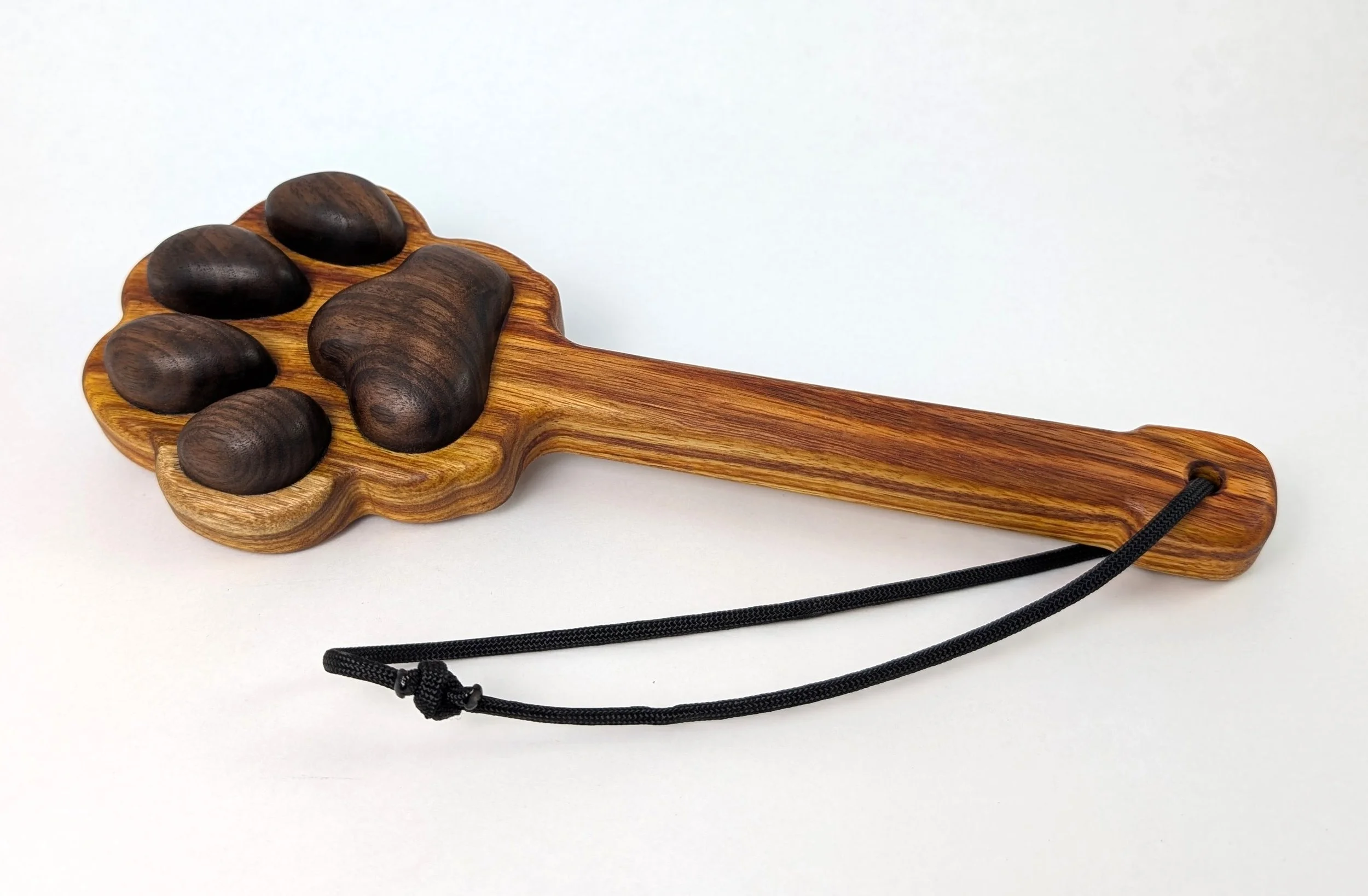 SOLD - #30 Canarywood 3d paw with walnut toe beans