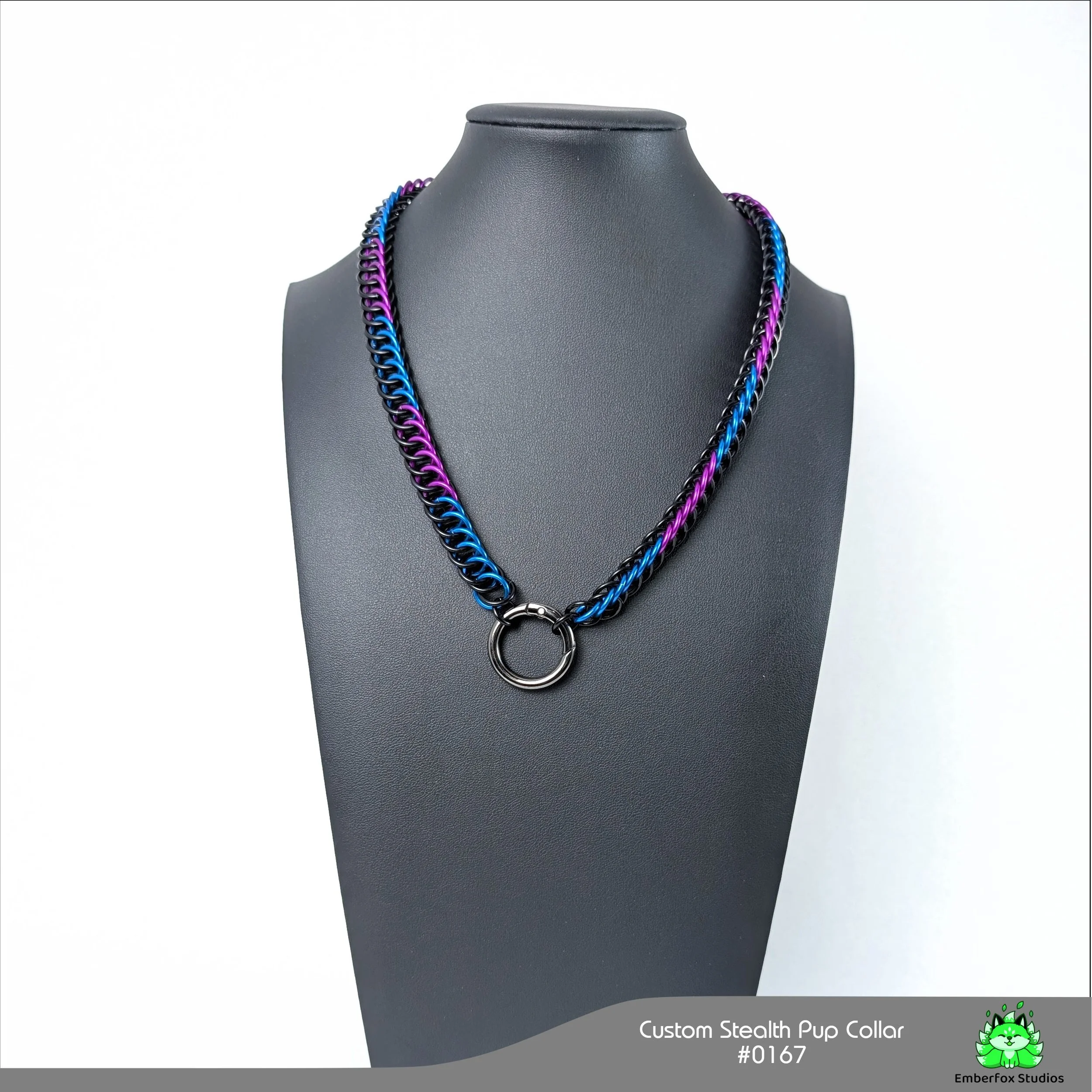 #0167 - Gloss Black, Blue, Purple - 19"