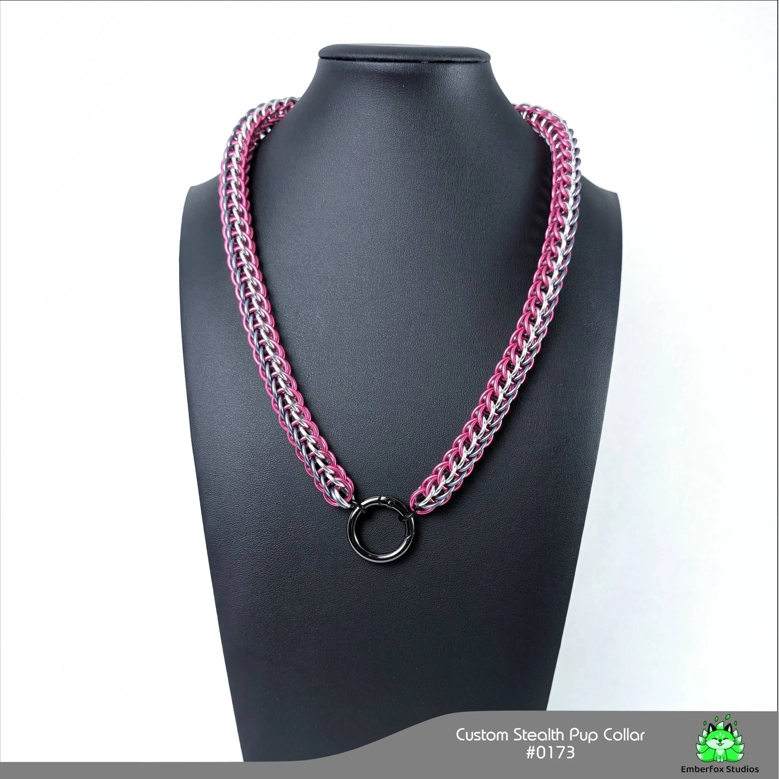 #0173 - Pink, Stormy Gray, Bright Aluminum - 21"