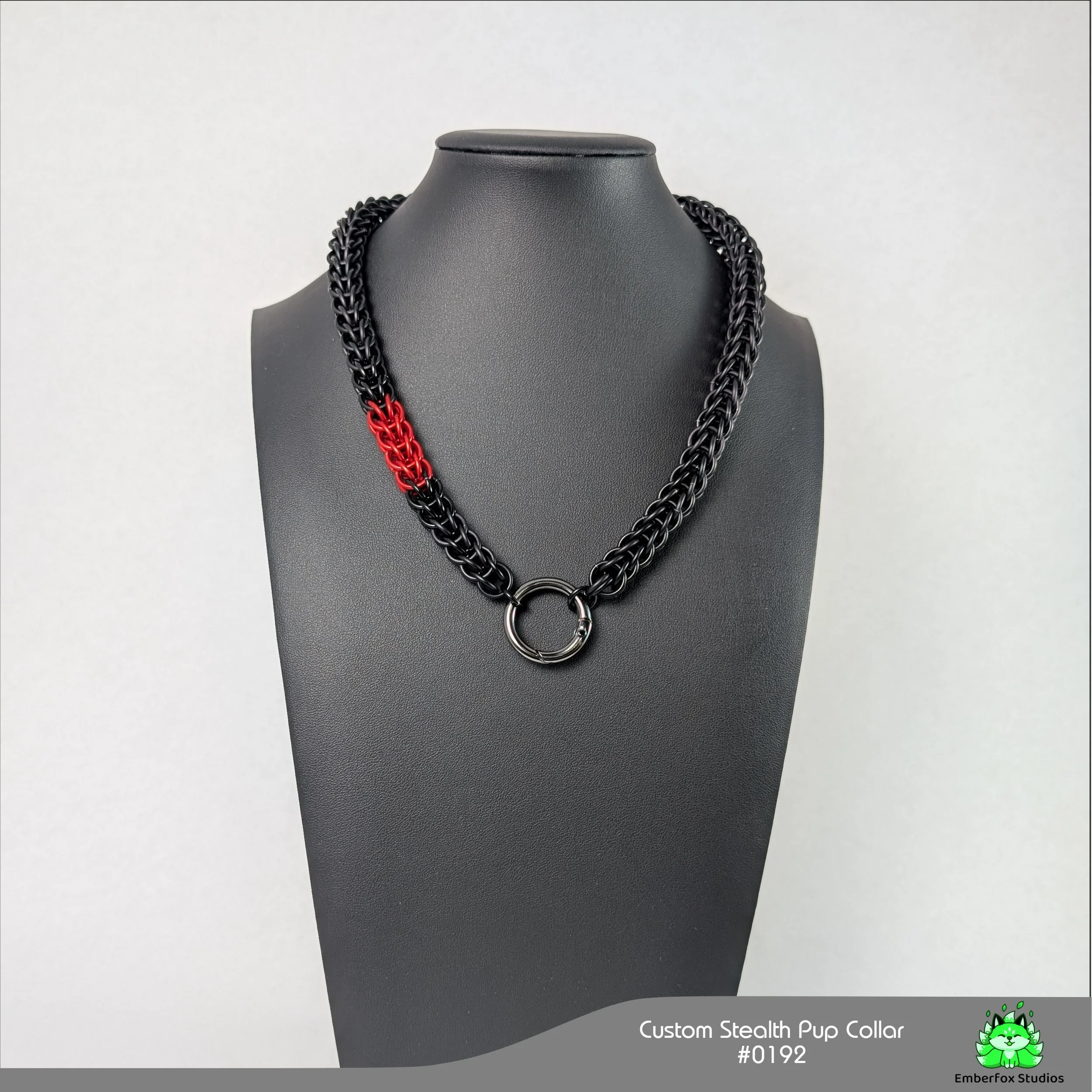 #0192 - Matte Black, Gloss Black, Red - 18"