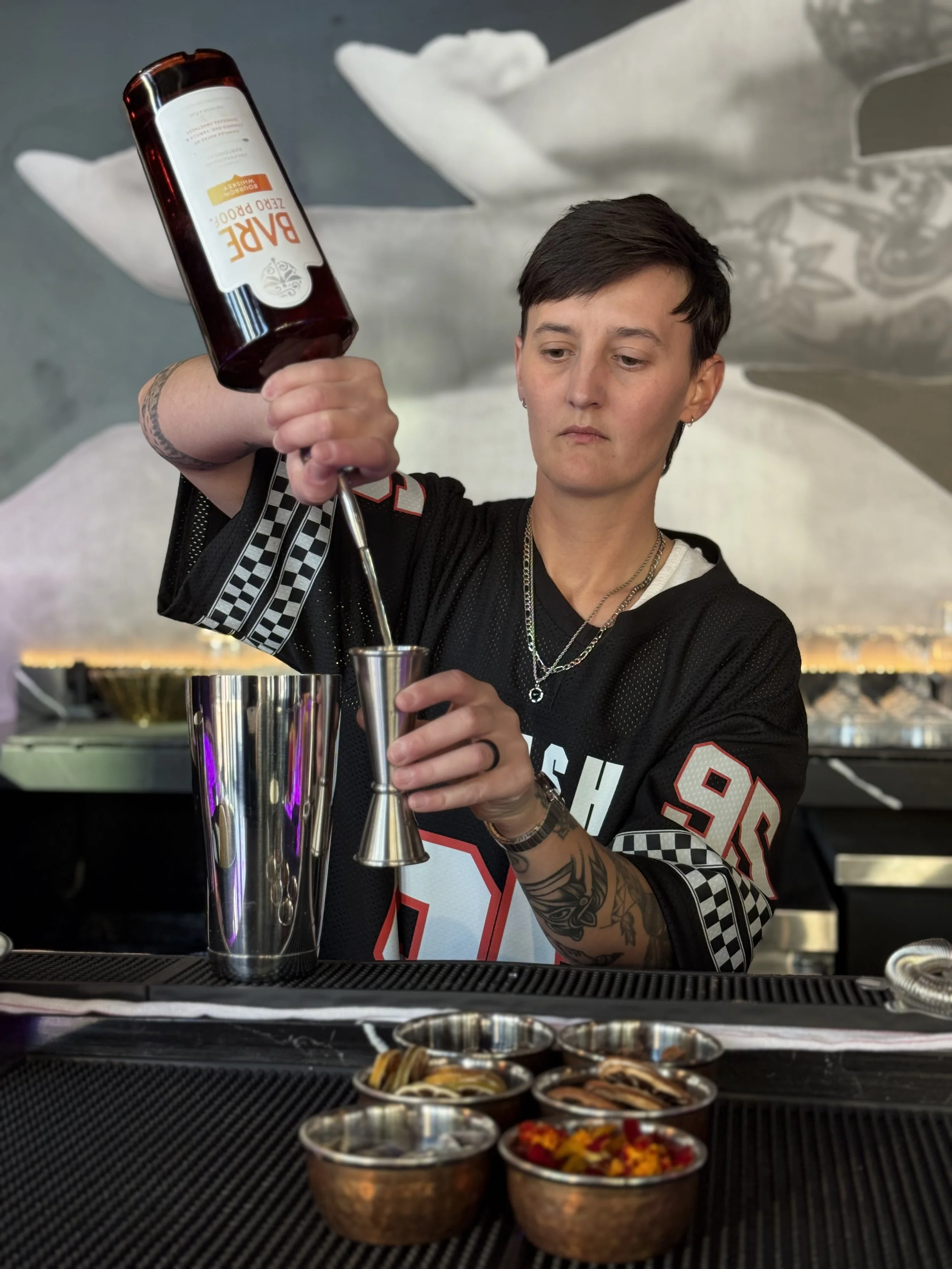 NA bartender making a cocktail