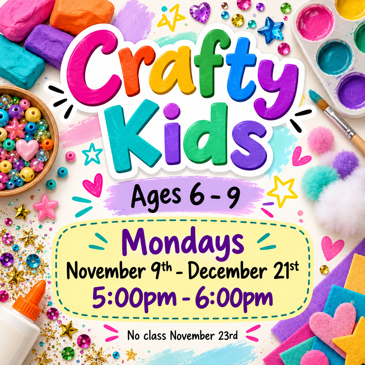 Crafty Kids - Mondays - Ages 6-9