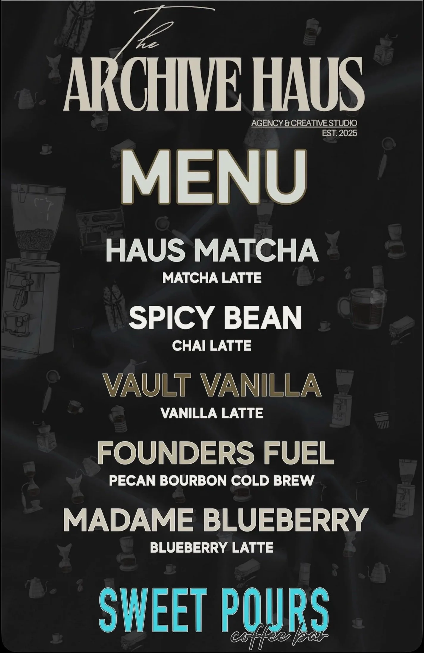 coffee catering custom menu