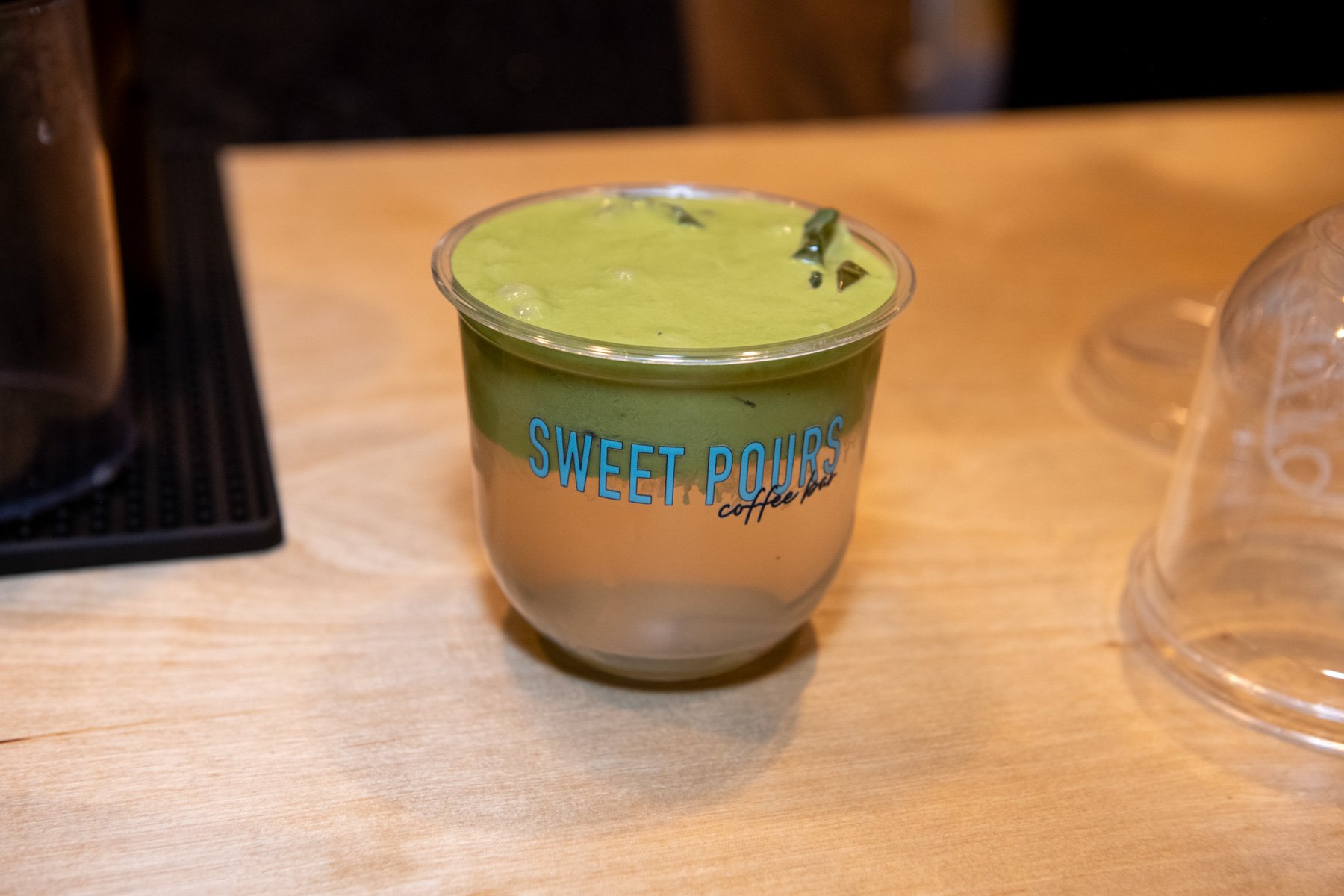 Freshly crafted drinks being served from our mobile espresso cart at a staff appreciation event.