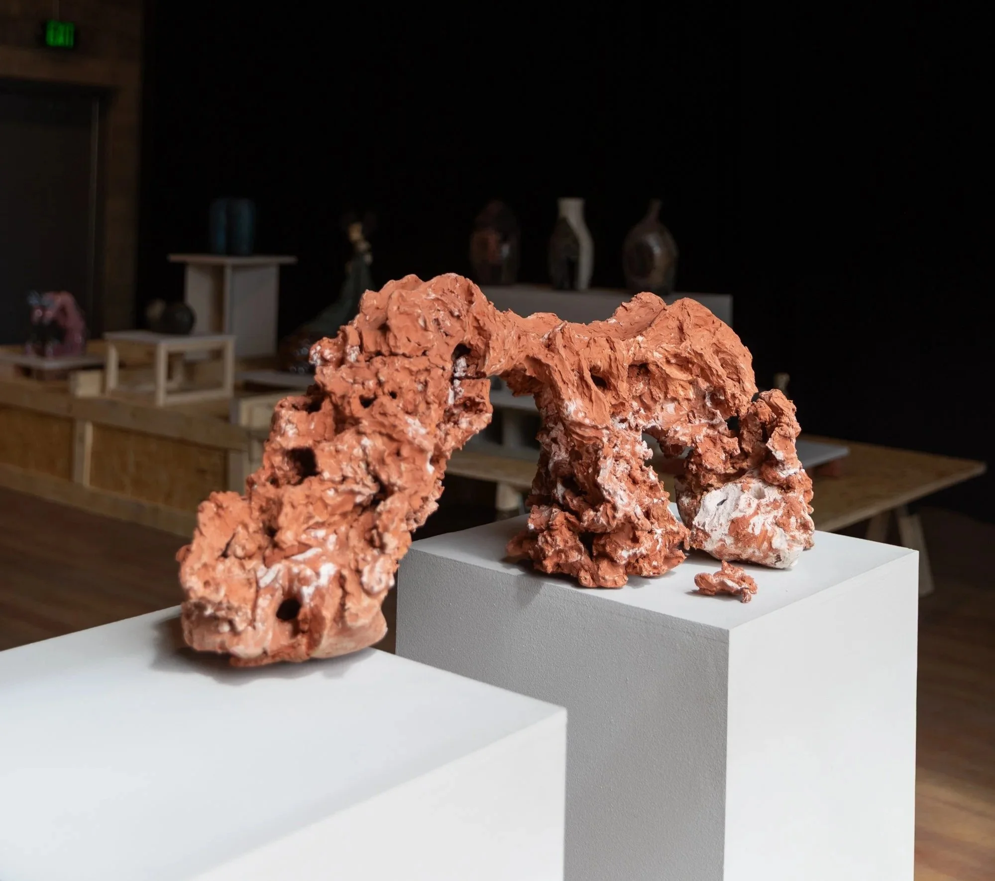 Bridge
(2025)
- Terracotta and Stoneware - 
40” x 13” x 18”